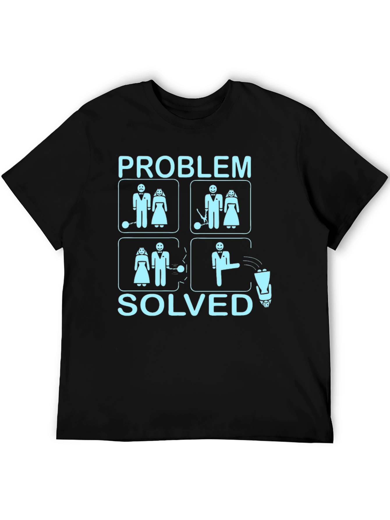 Problem Solved Divorce Funny Graphic T-Shirt