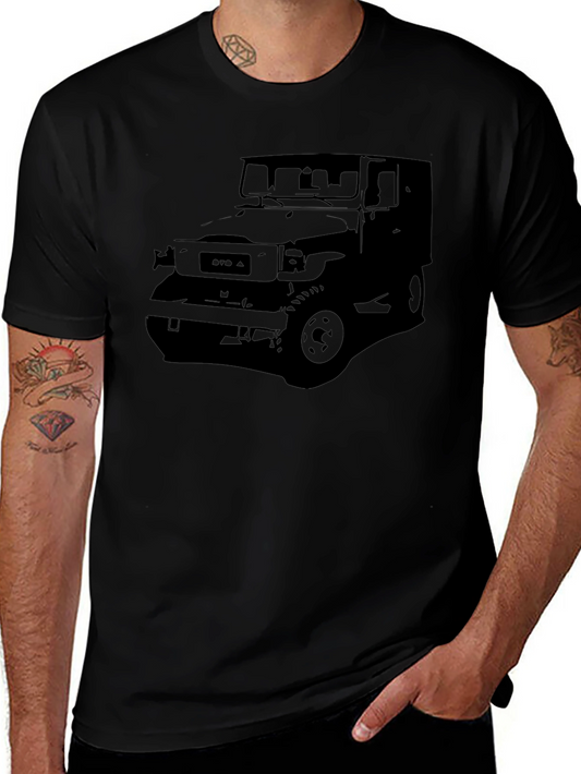 Black Toyota Land Cruiser Graphic Tee - Classic Car Shirt