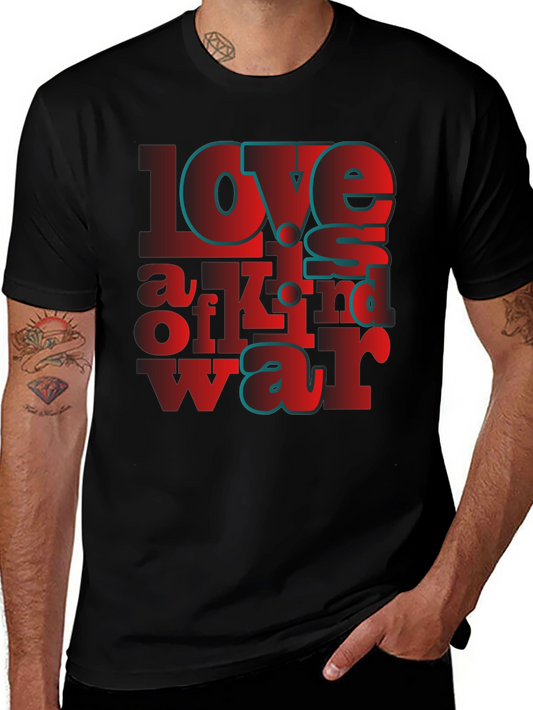Love is a Kind of War Graphic T-Shirt - Black