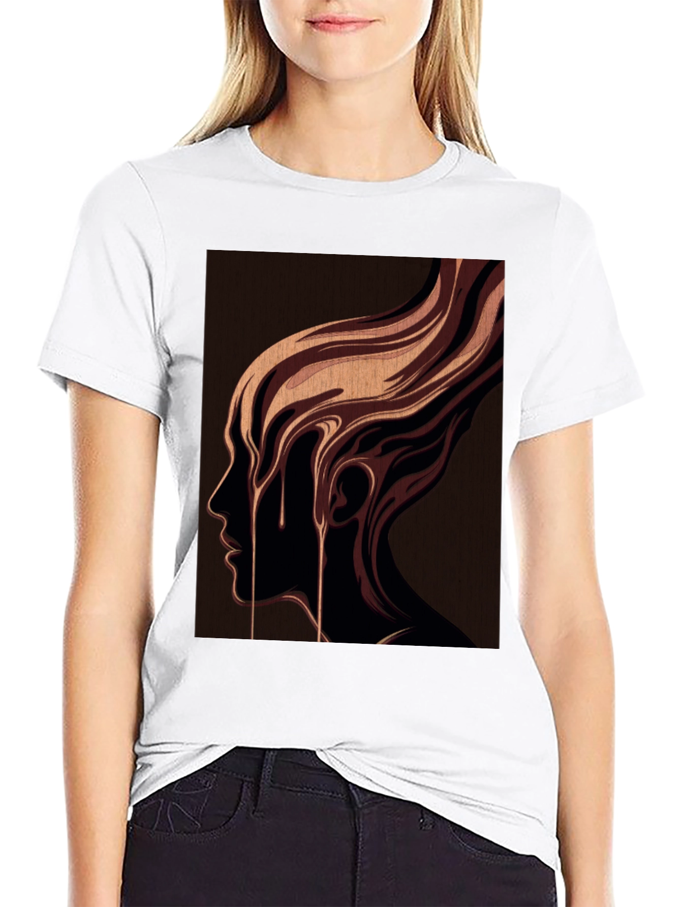 Abstract Woman Face Graphic Tee