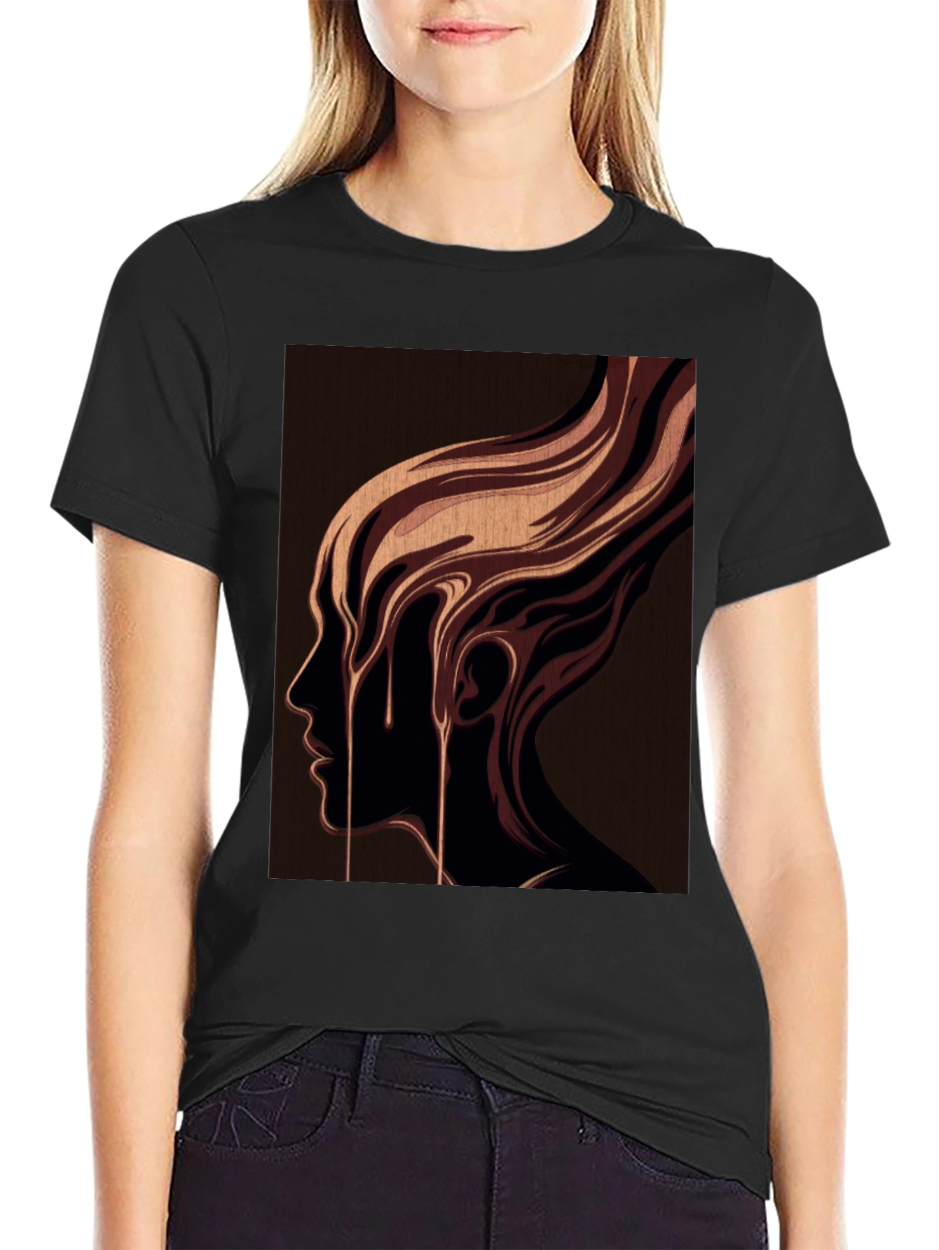 Abstract Woman Face Graphic Tee