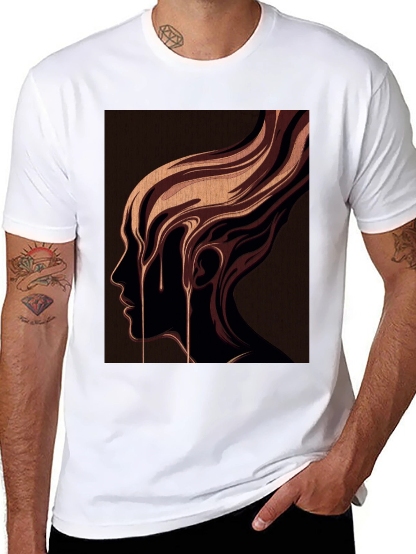 Abstract Woman Face Graphic Tee