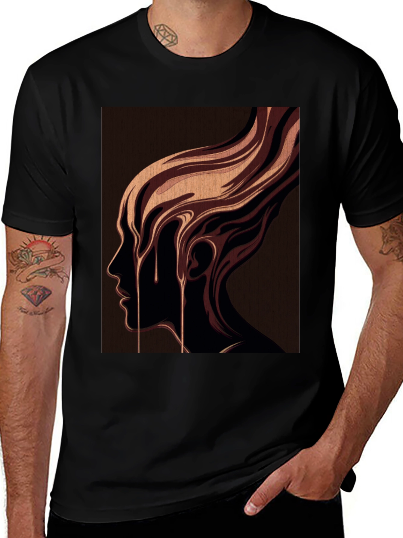 Abstract Woman Face Graphic Tee