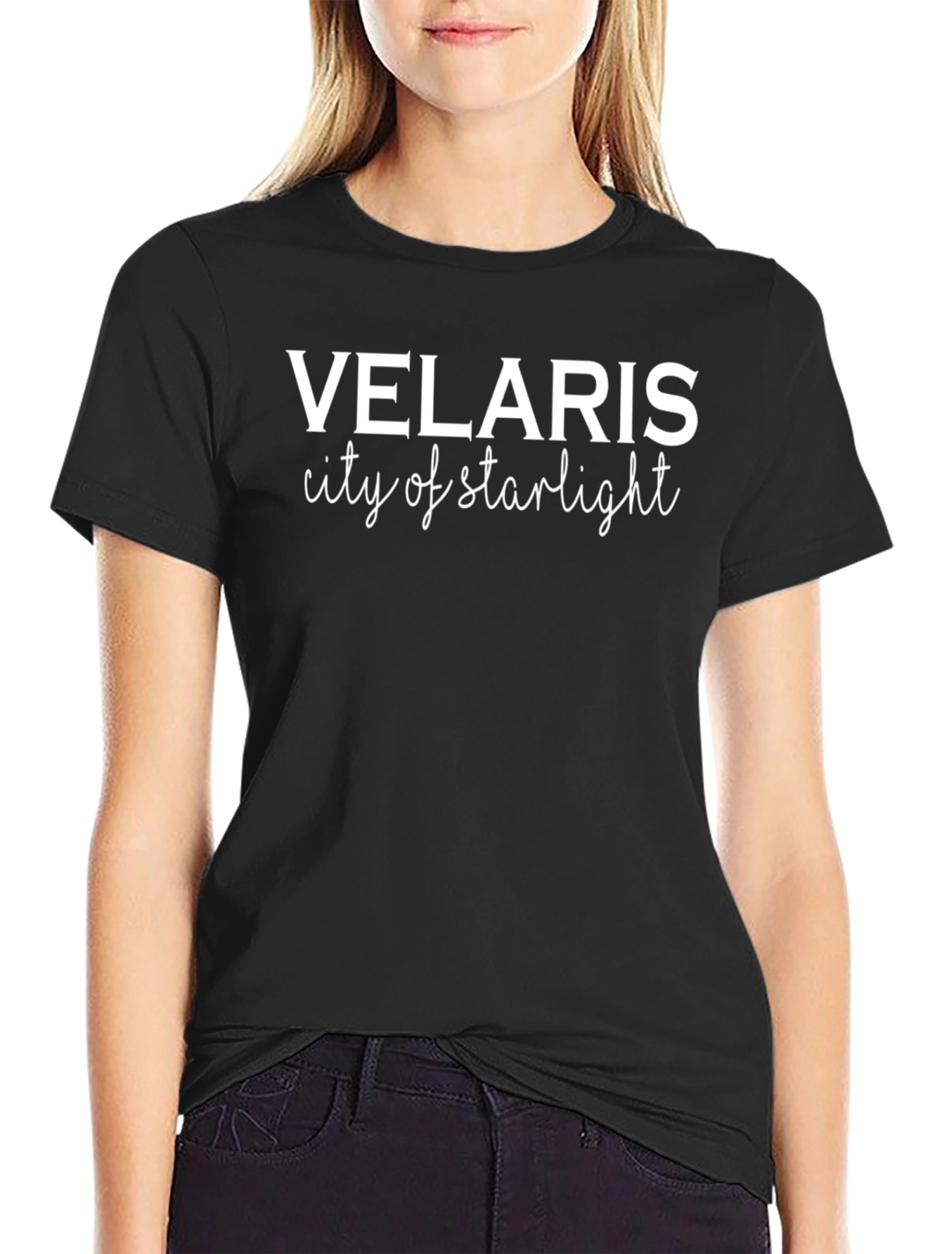 Velaris City of Starlight Black Graphic Tee