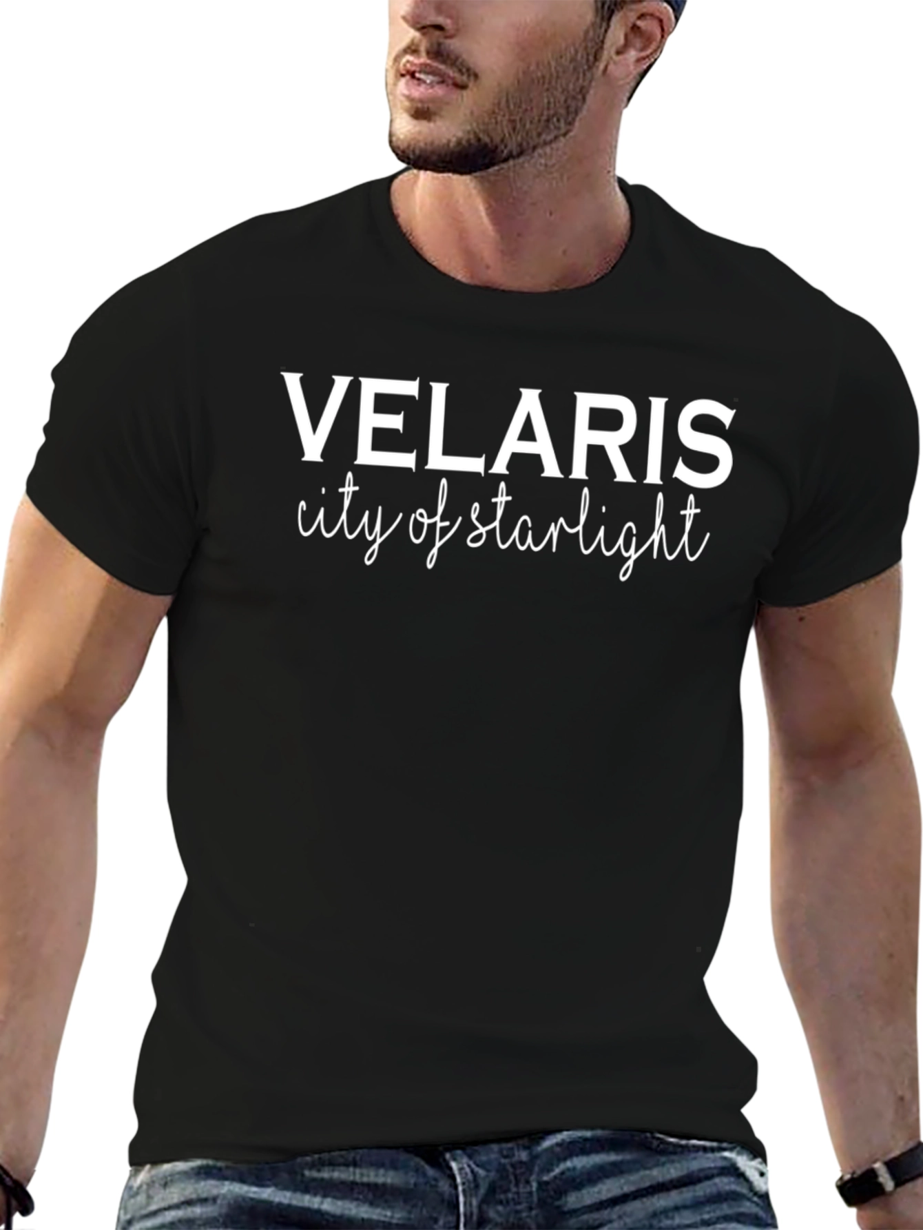 Velaris City of Starlight Black Graphic Tee