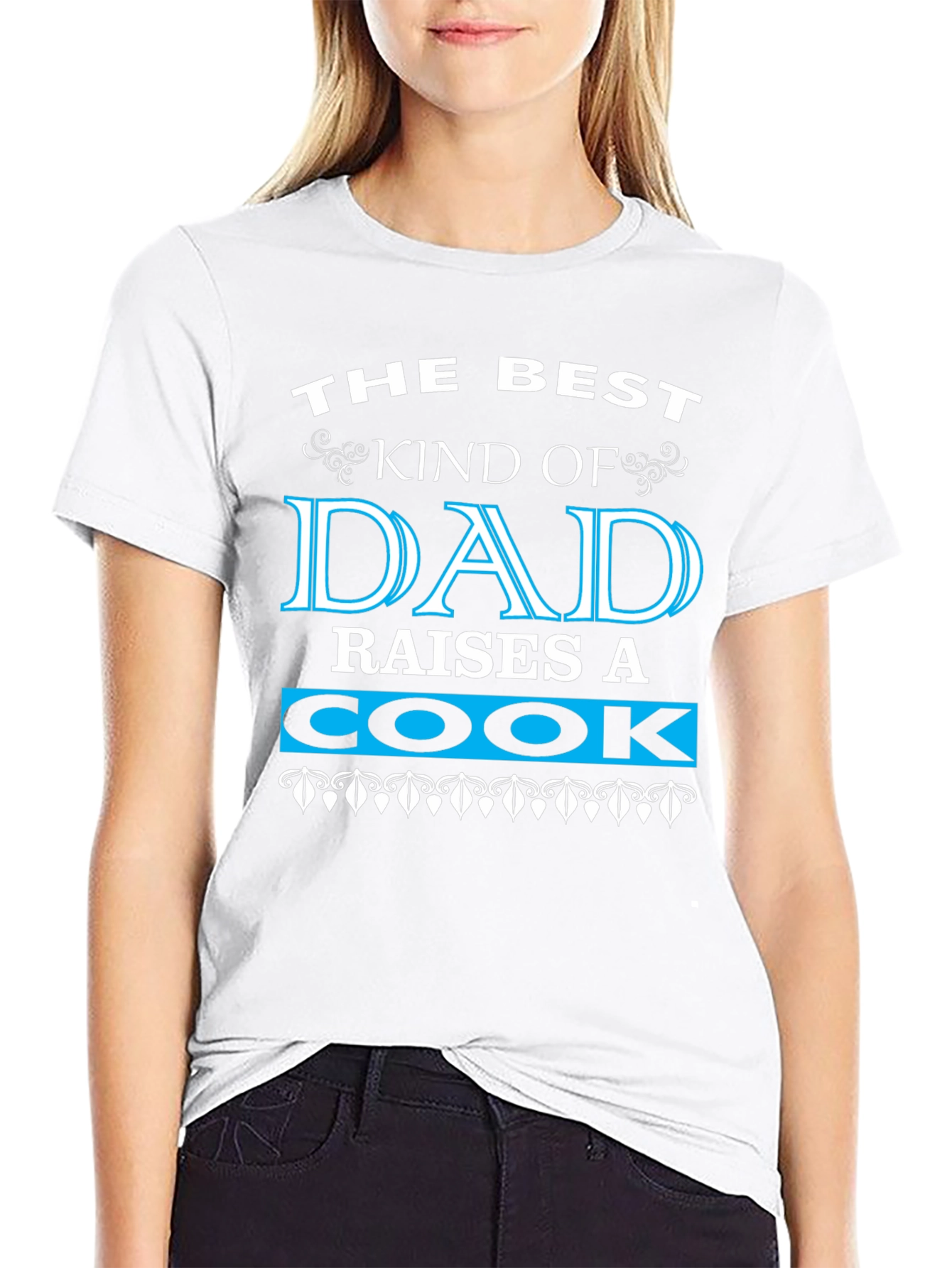 Best Dad Raises a Cook Black Graphic T-Shirt