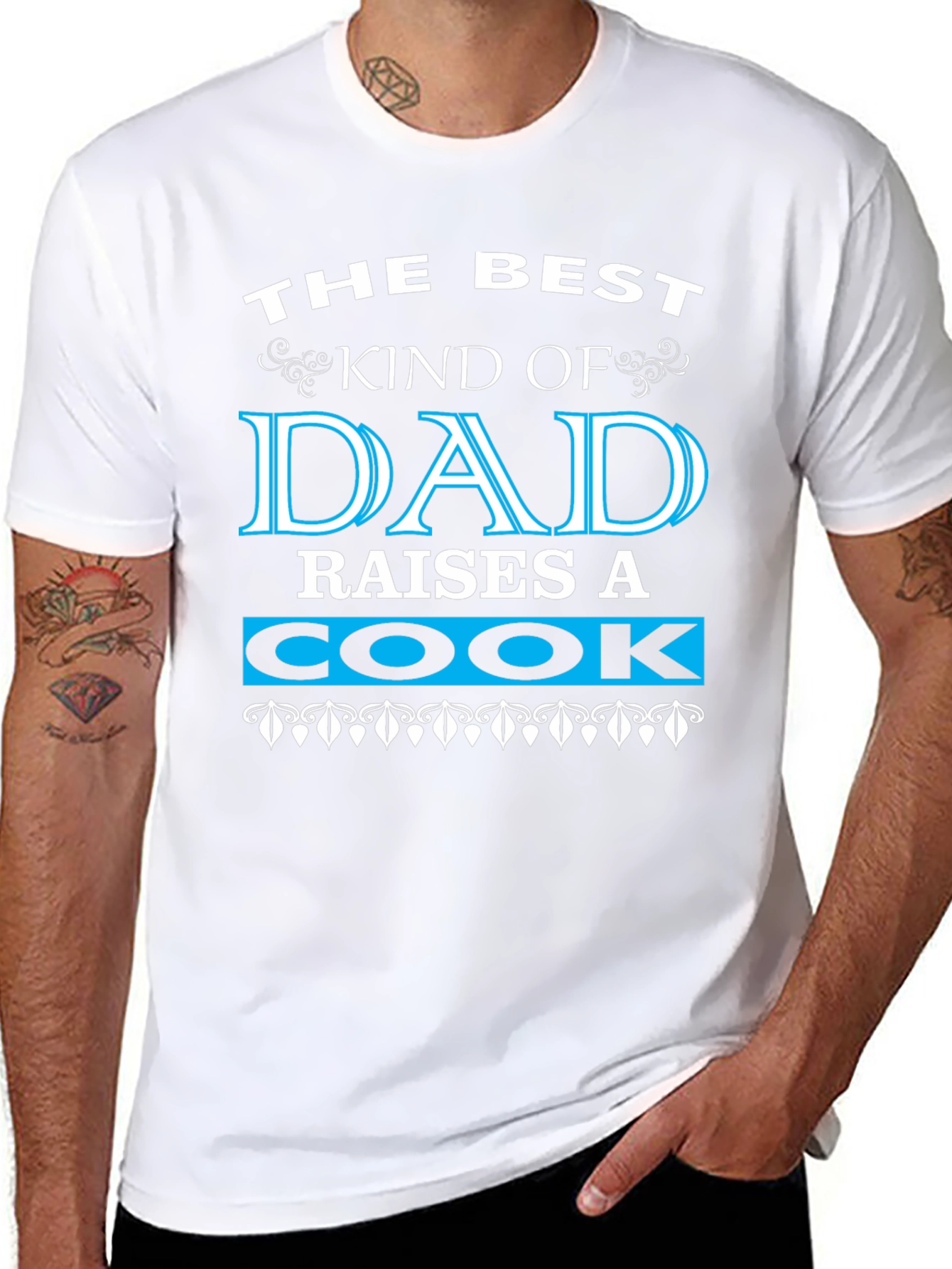 Best Dad Raises a Cook Black Graphic T-Shirt