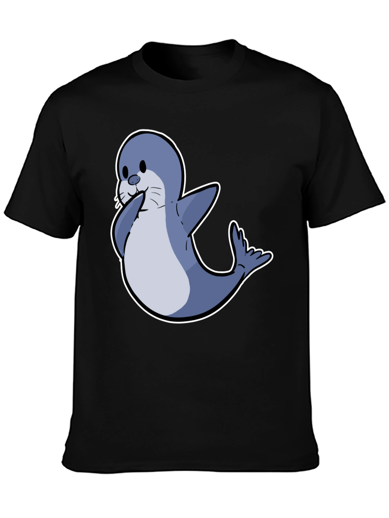 Seal Cartoon Graphic Tee - Cute Animal Shirt