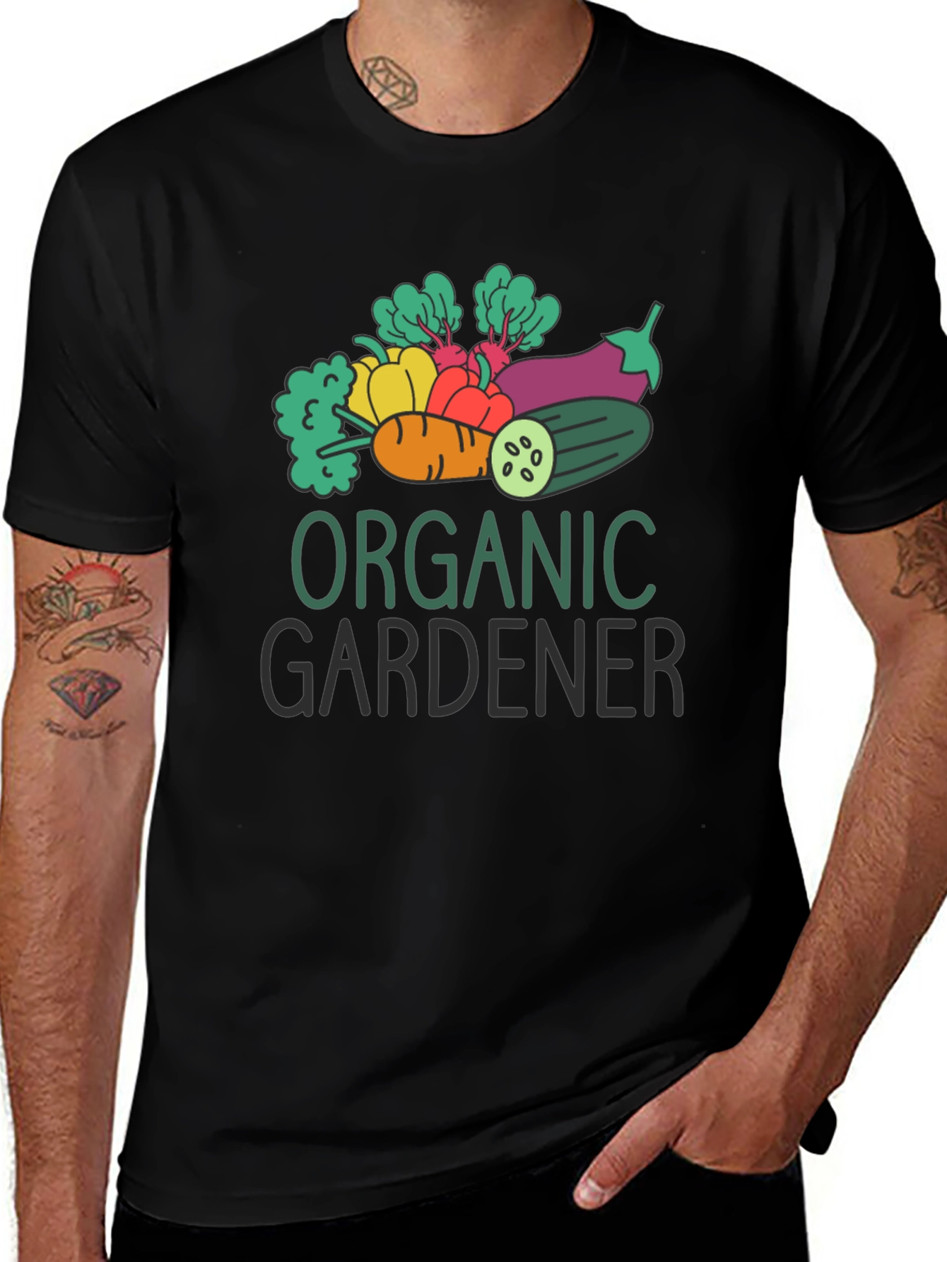 Organic Gardener Graphic Tee - Black Cotton T-Shirt