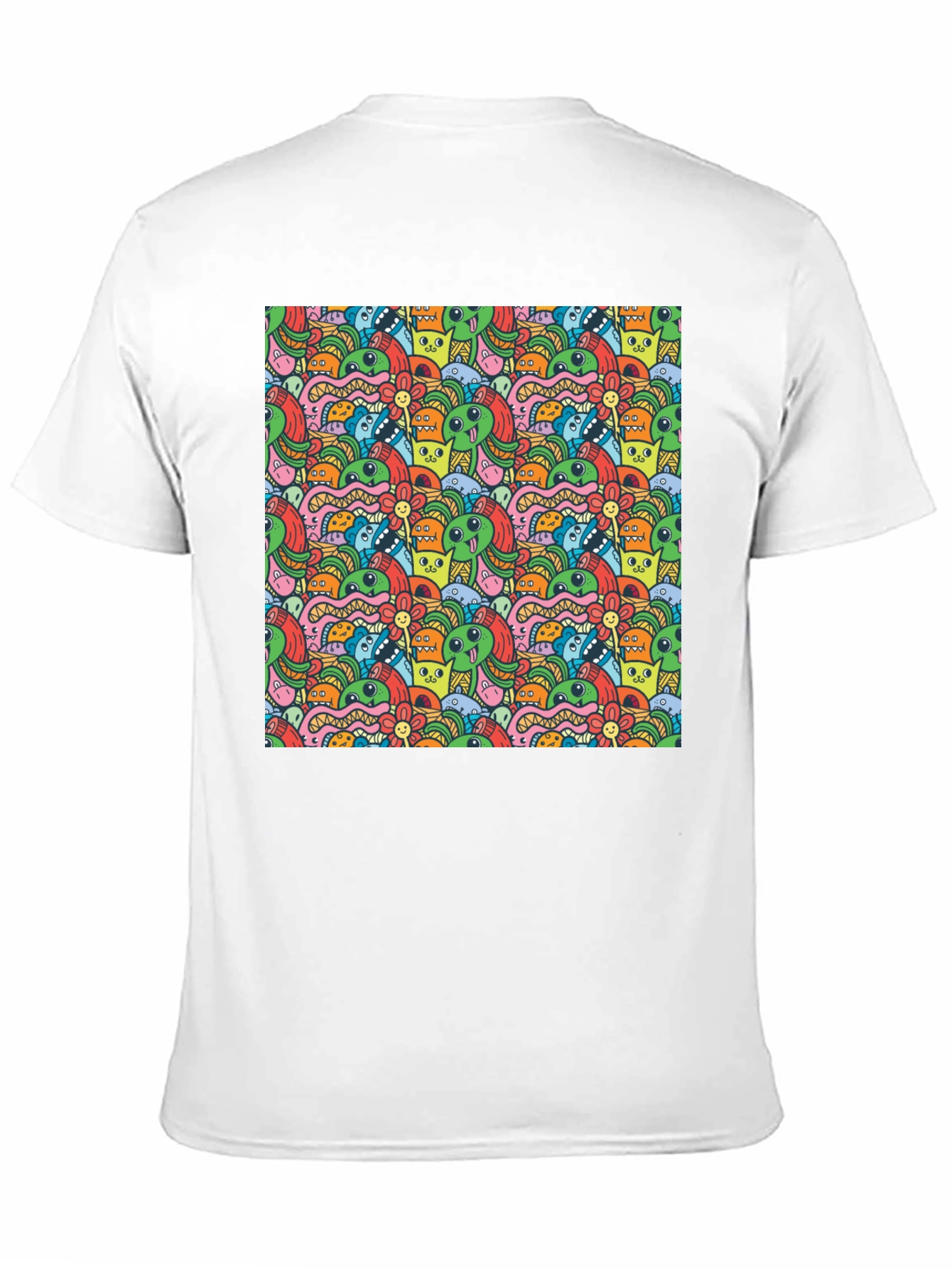 Monster Doodle Graphic Black T-Shirt