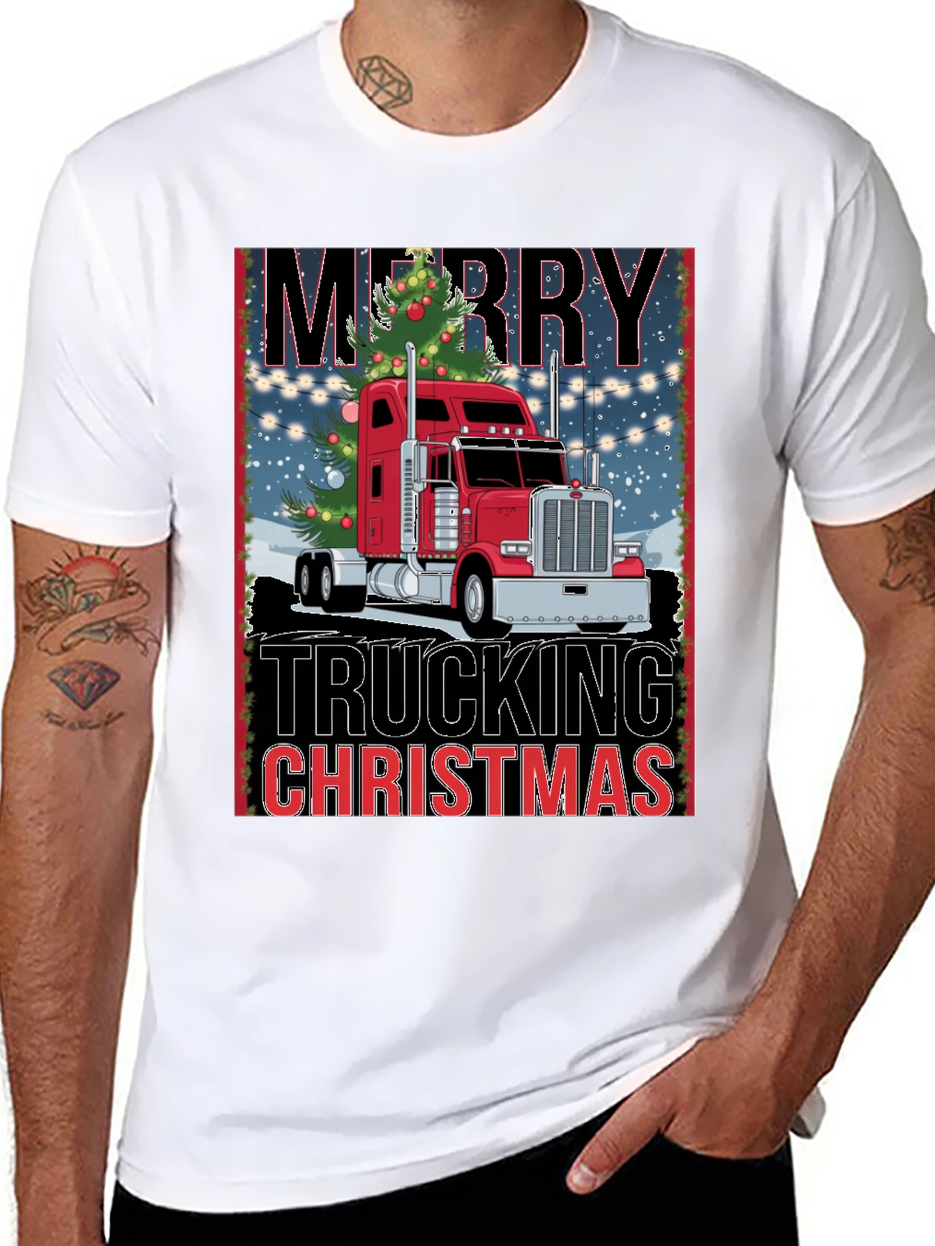 Merry Trucking Christmas T-Shirt