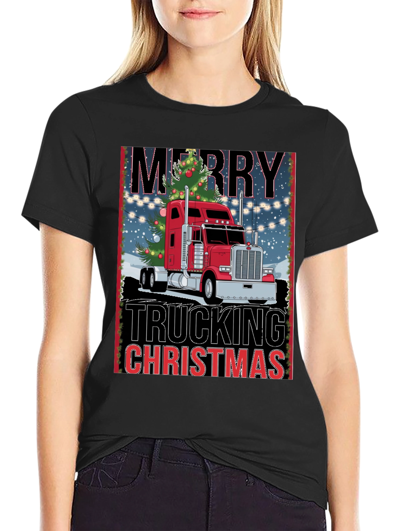 Merry Trucking Christmas T-Shirt