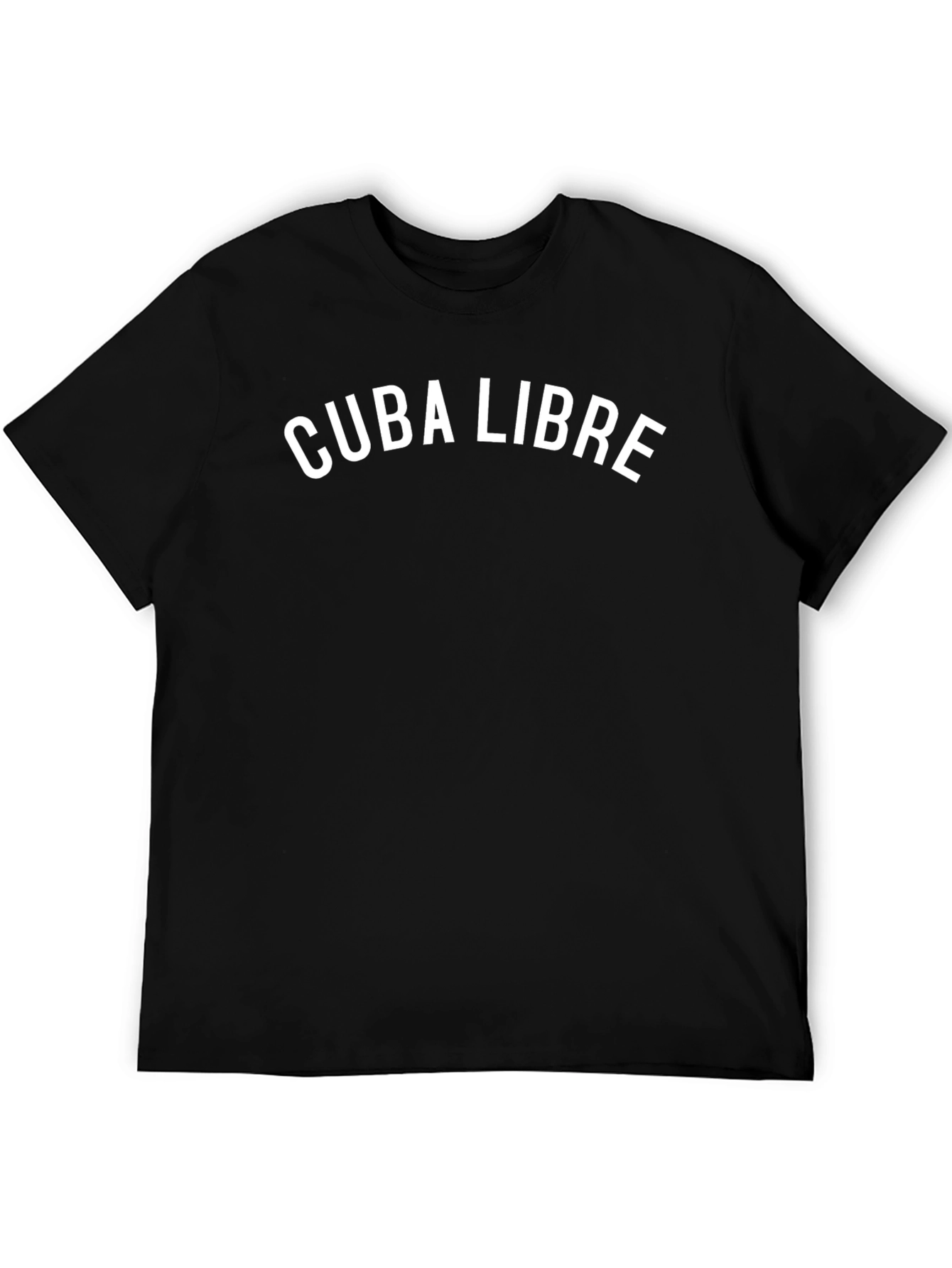 Cuba Libre Graphic Tee - Black Crew Neck T-Shirt