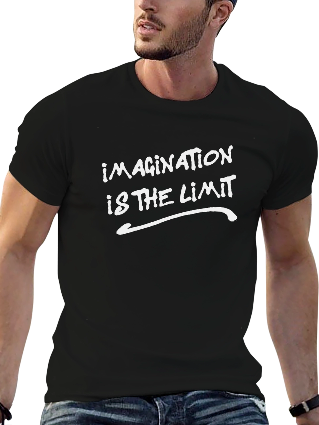 Imagination is the Limit Black Graphic Tee