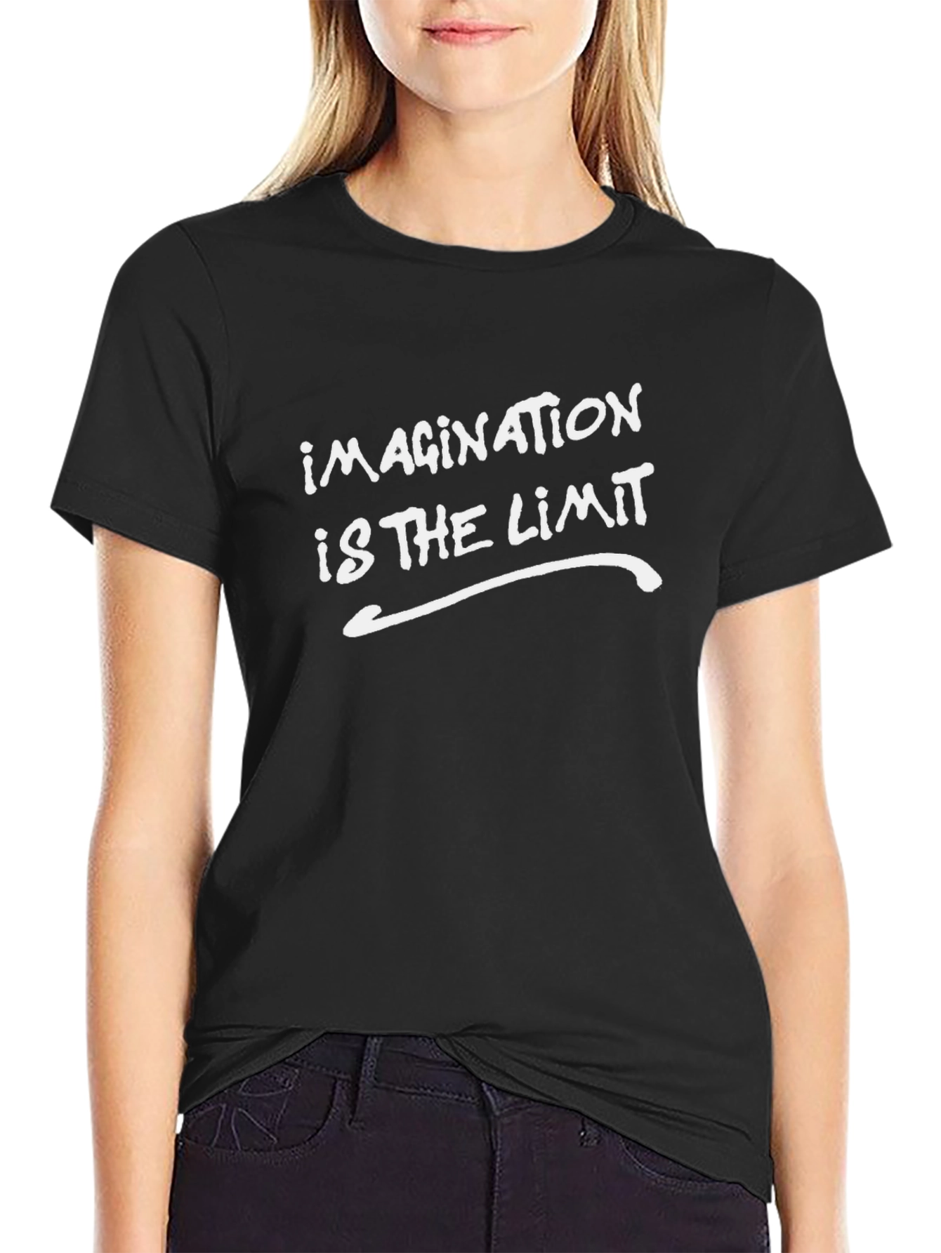 Imagination is the Limit Black Graphic Tee