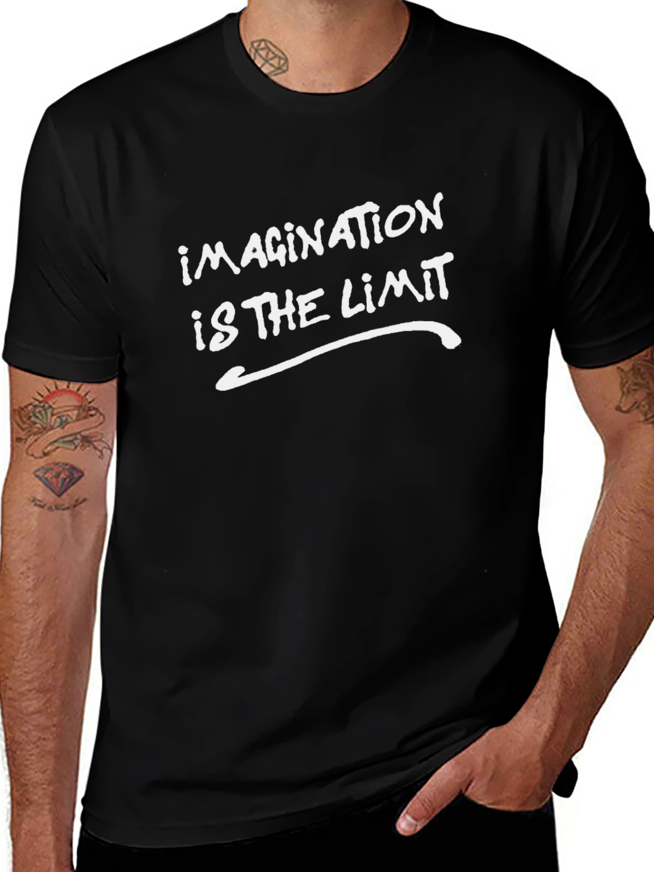 Imagination is the Limit Black Graphic Tee