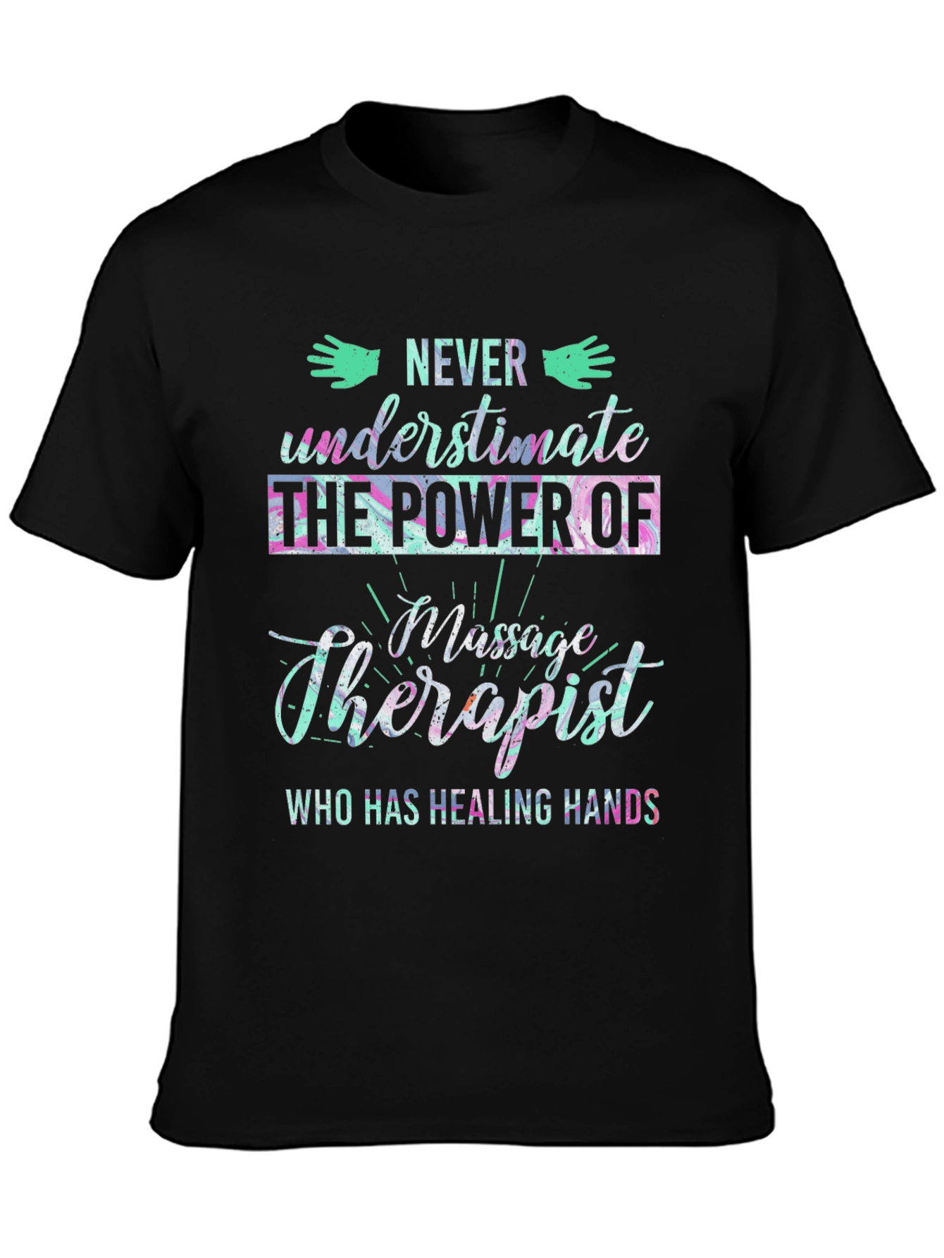 Massage Therapist Healing Hands Graphic T-Shirt