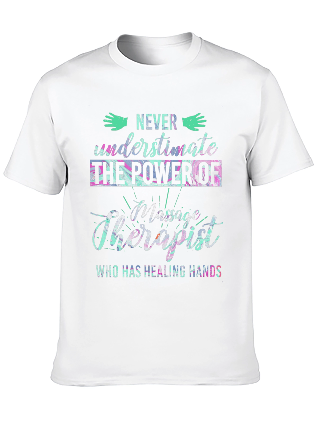 Massage Therapist Healing Hands Graphic T-Shirt