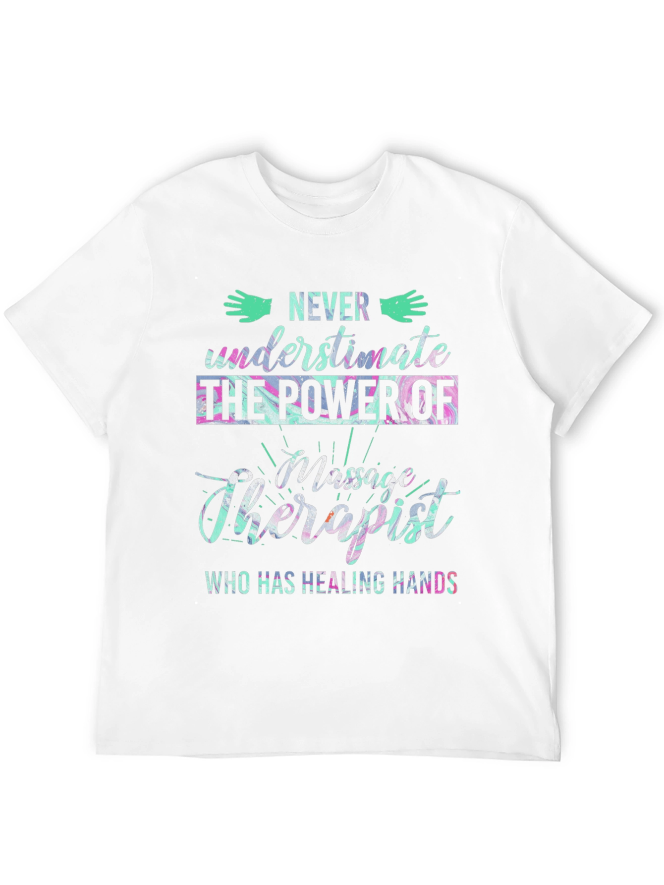 Massage Therapist Healing Hands Graphic T-Shirt