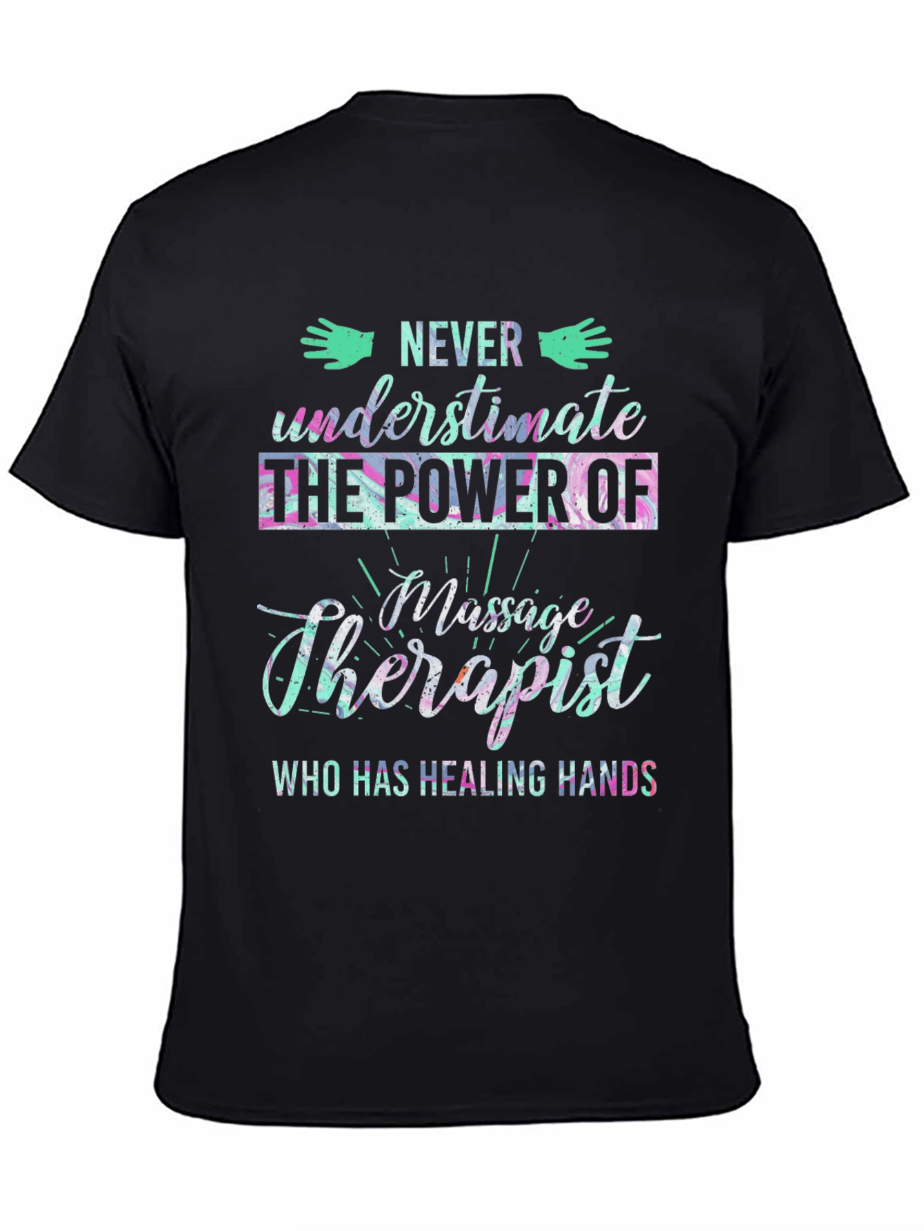 Massage Therapist Healing Hands Graphic T-Shirt