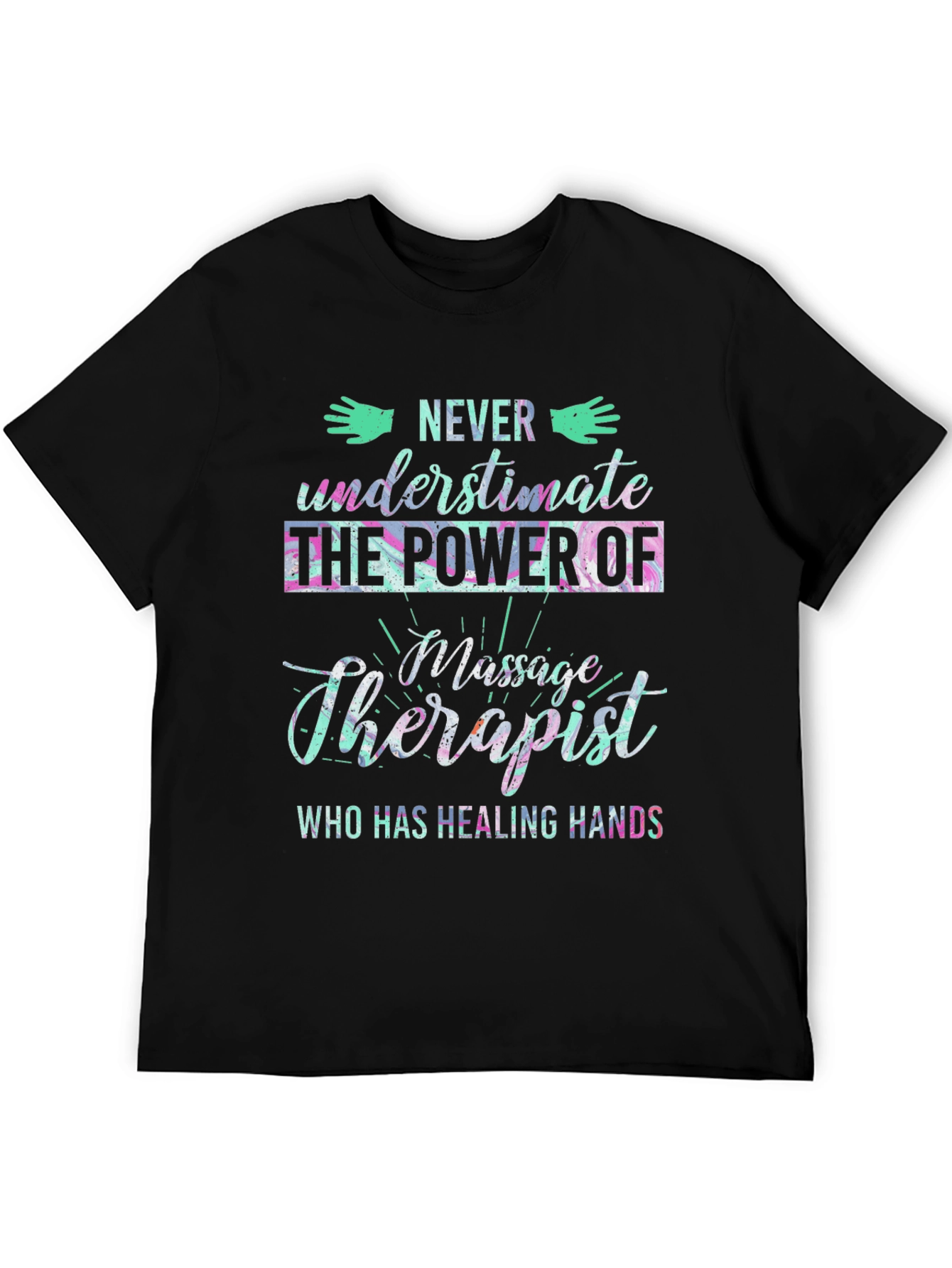 Massage Therapist Healing Hands Graphic T-Shirt
