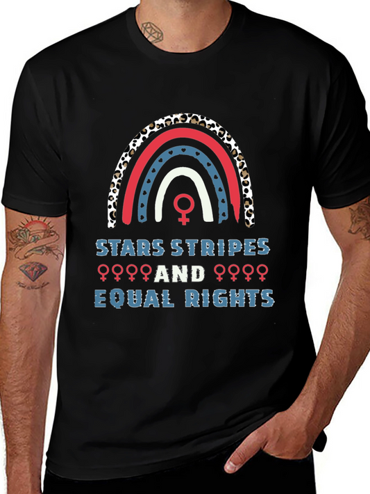 Stars Stripes Equal Rights Rainbow Graphic Tee