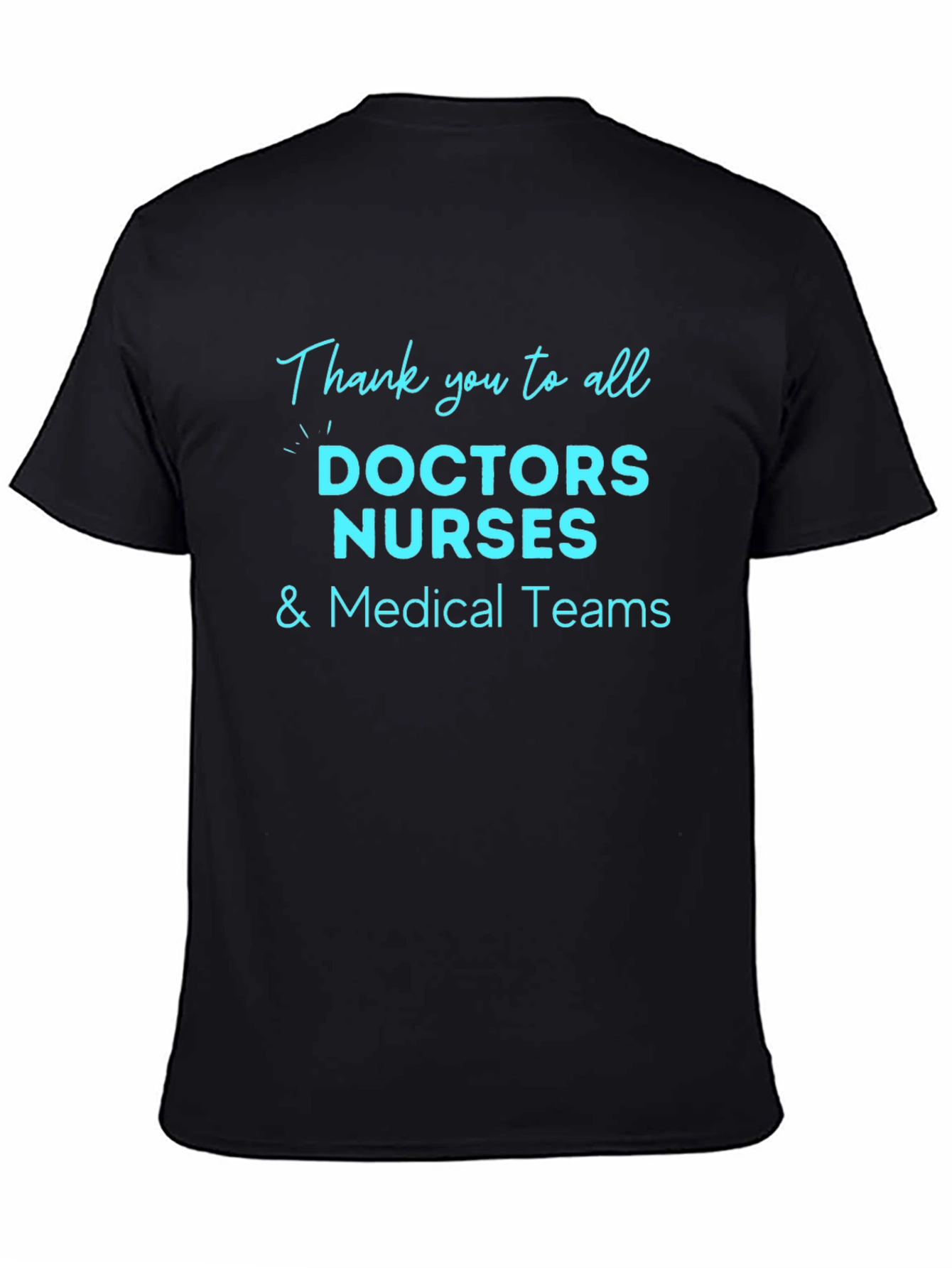 Thank You Medical Staff Black T-Shirt