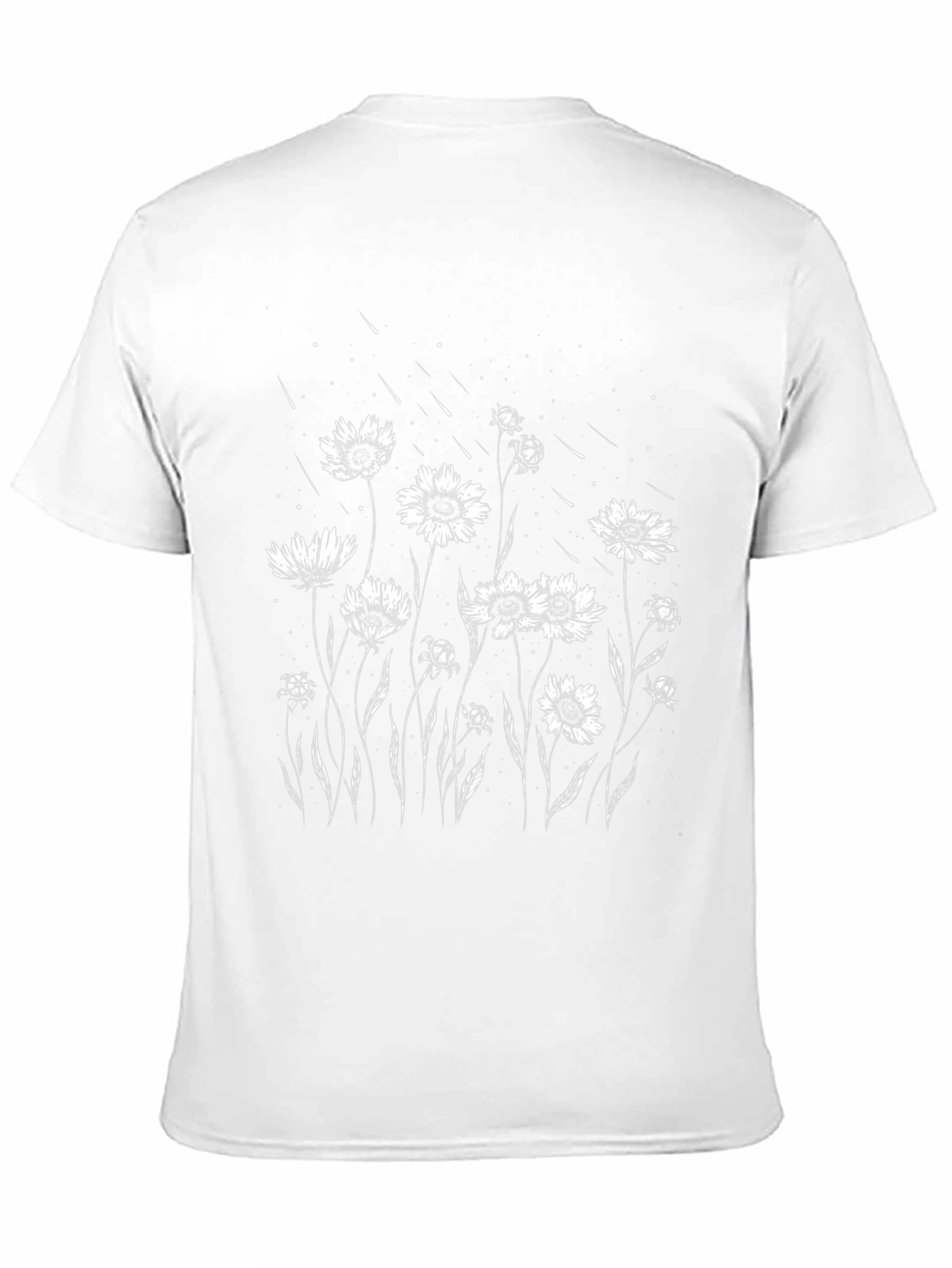 Floral Graphic Tee - Black Casual T-Shirt