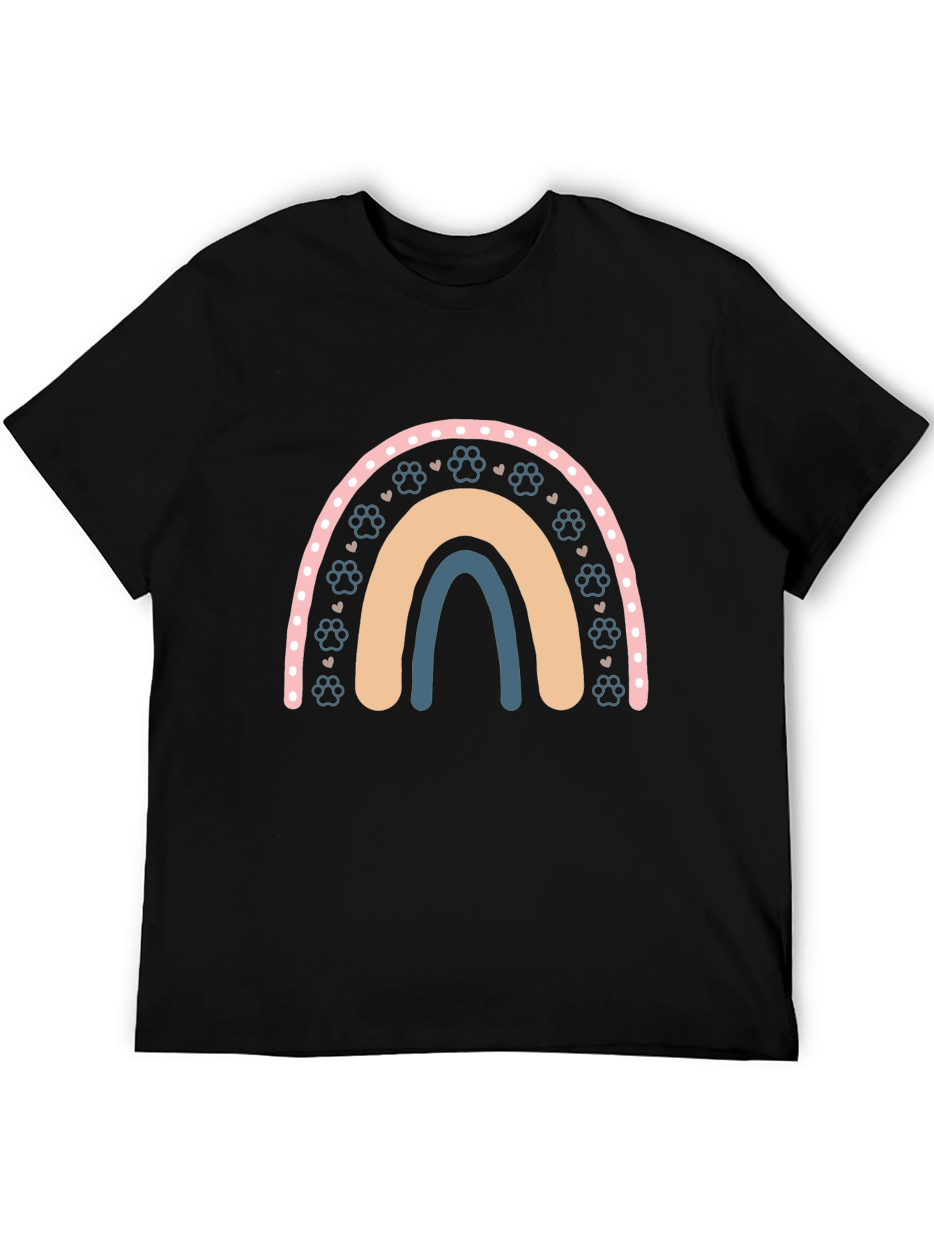 Paw Print Rainbow Graphic Tee