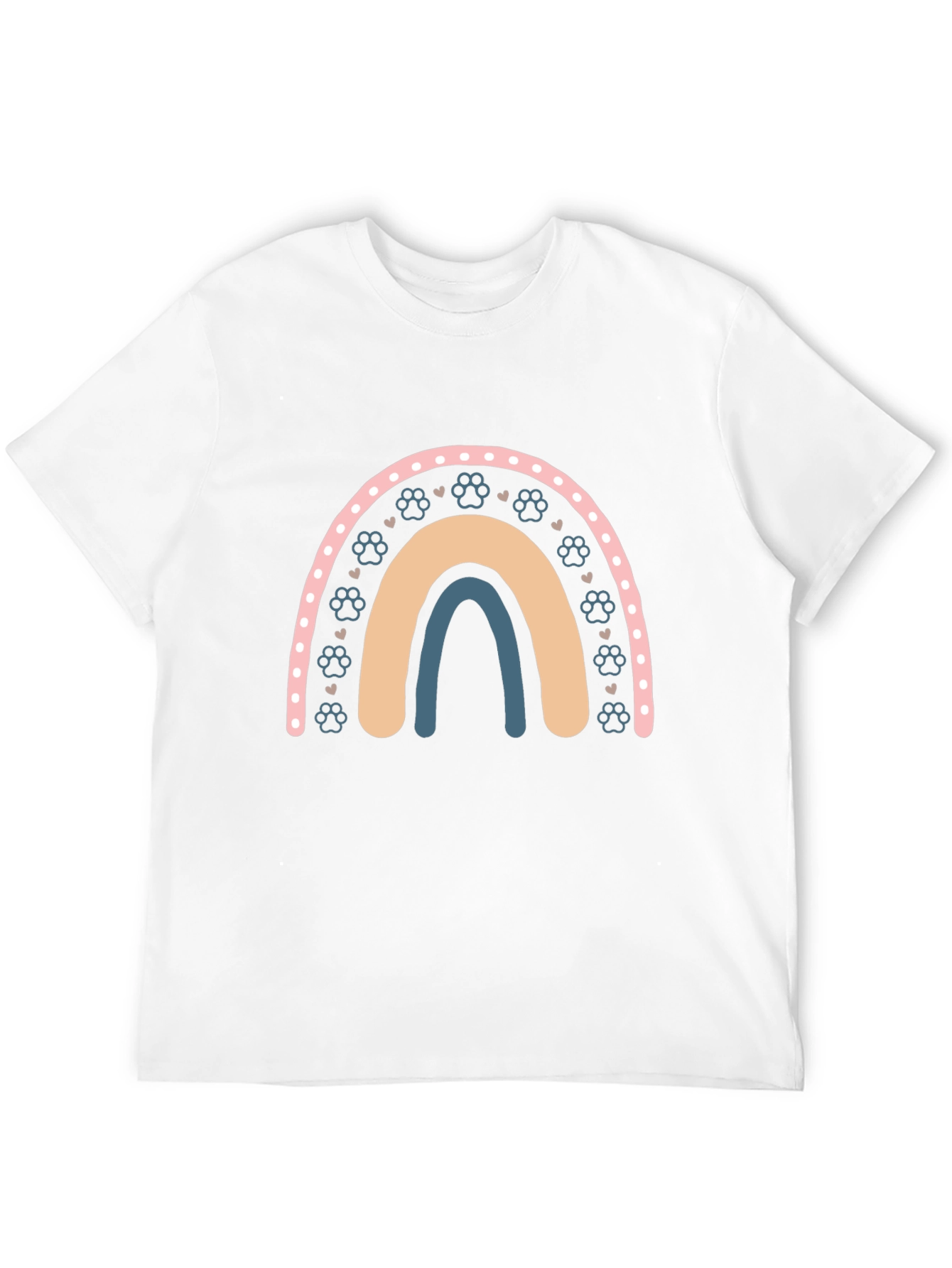 Paw Print Rainbow Graphic Tee