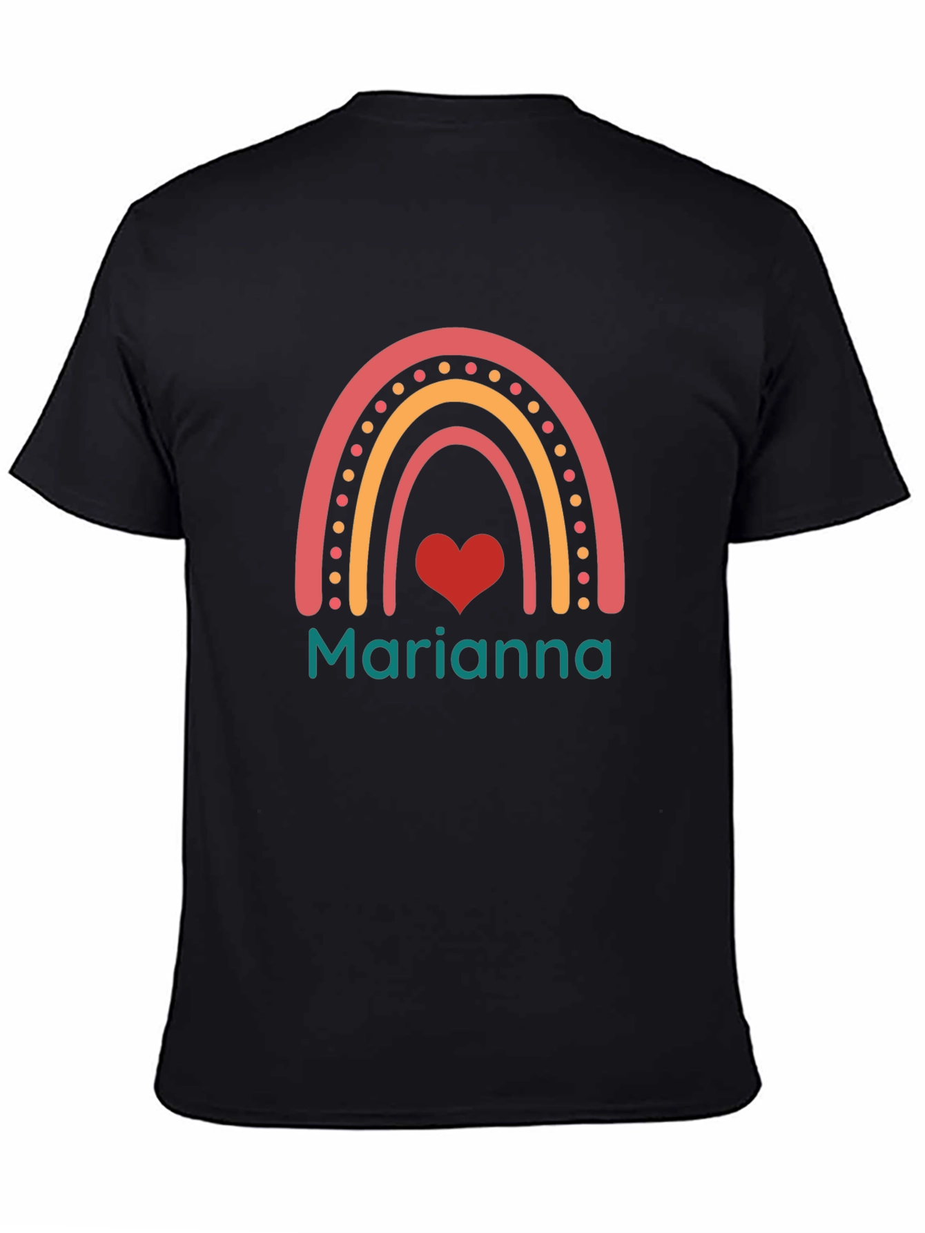 Marianna Rainbow Heart T-Shirt - Soft Cotton Tee
