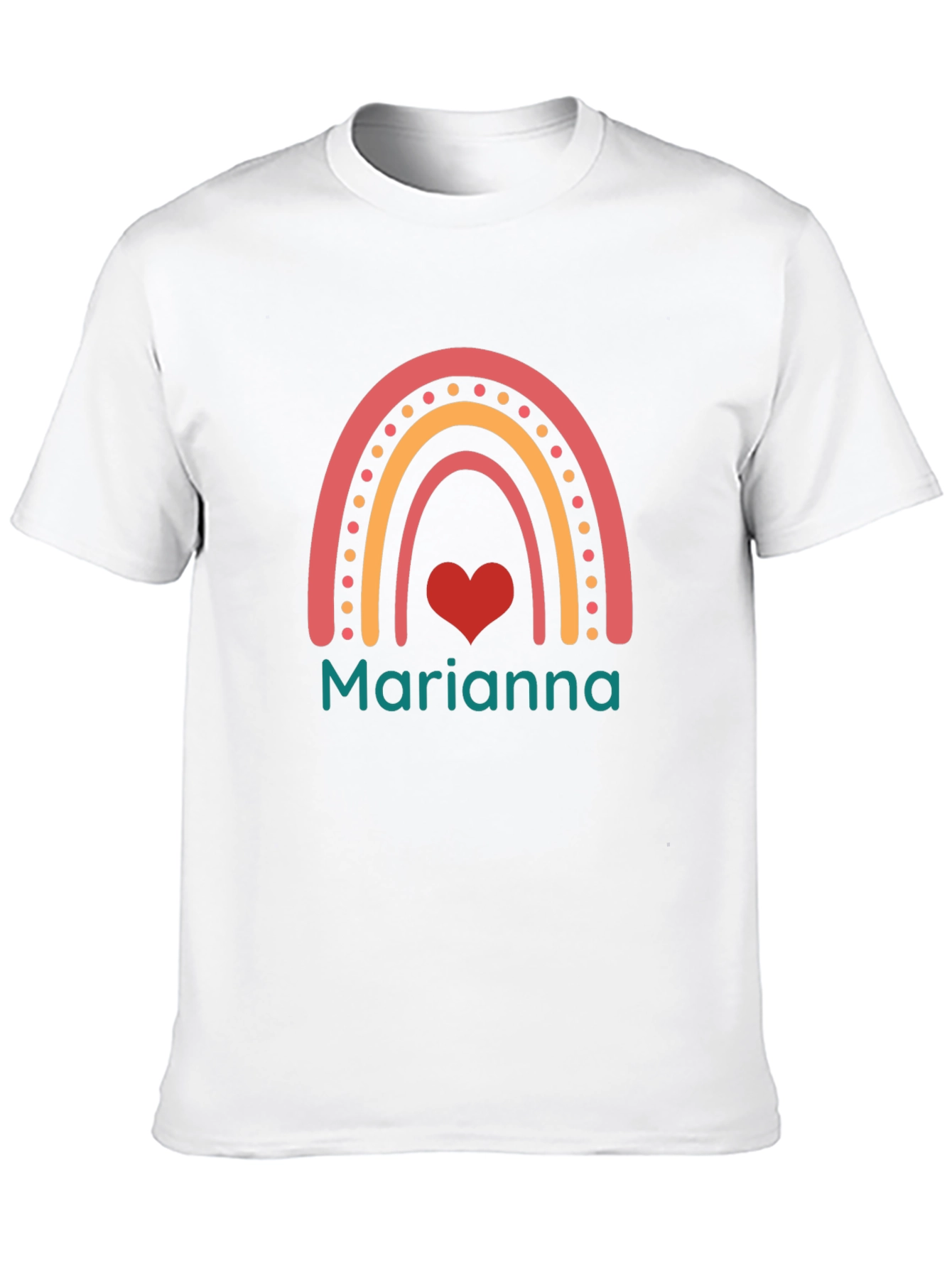 Marianna Rainbow Heart T-Shirt - Soft Cotton Tee