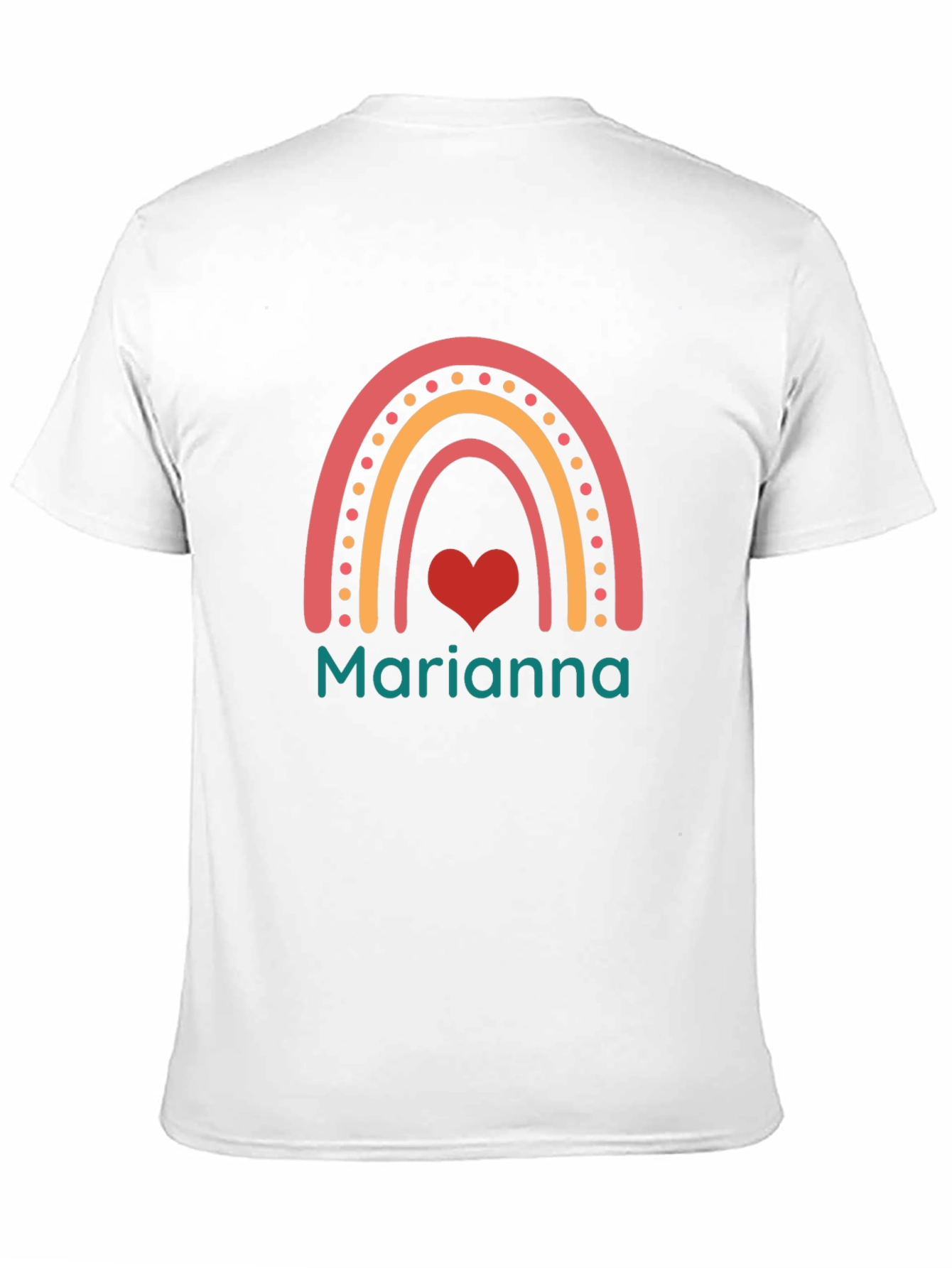 Marianna Rainbow Heart T-Shirt - Soft Cotton Tee