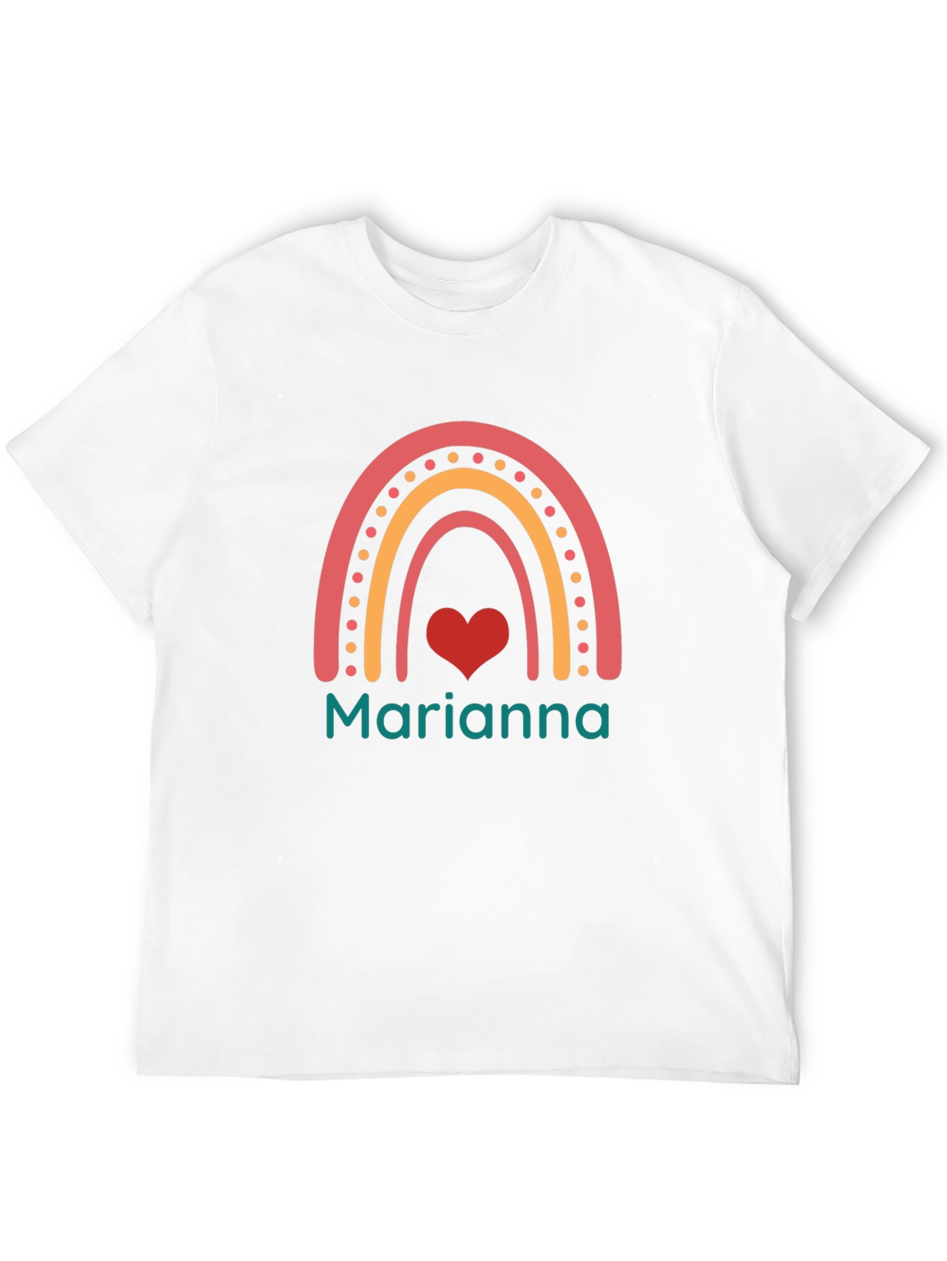 Marianna Rainbow Heart T-Shirt - Soft Cotton Tee