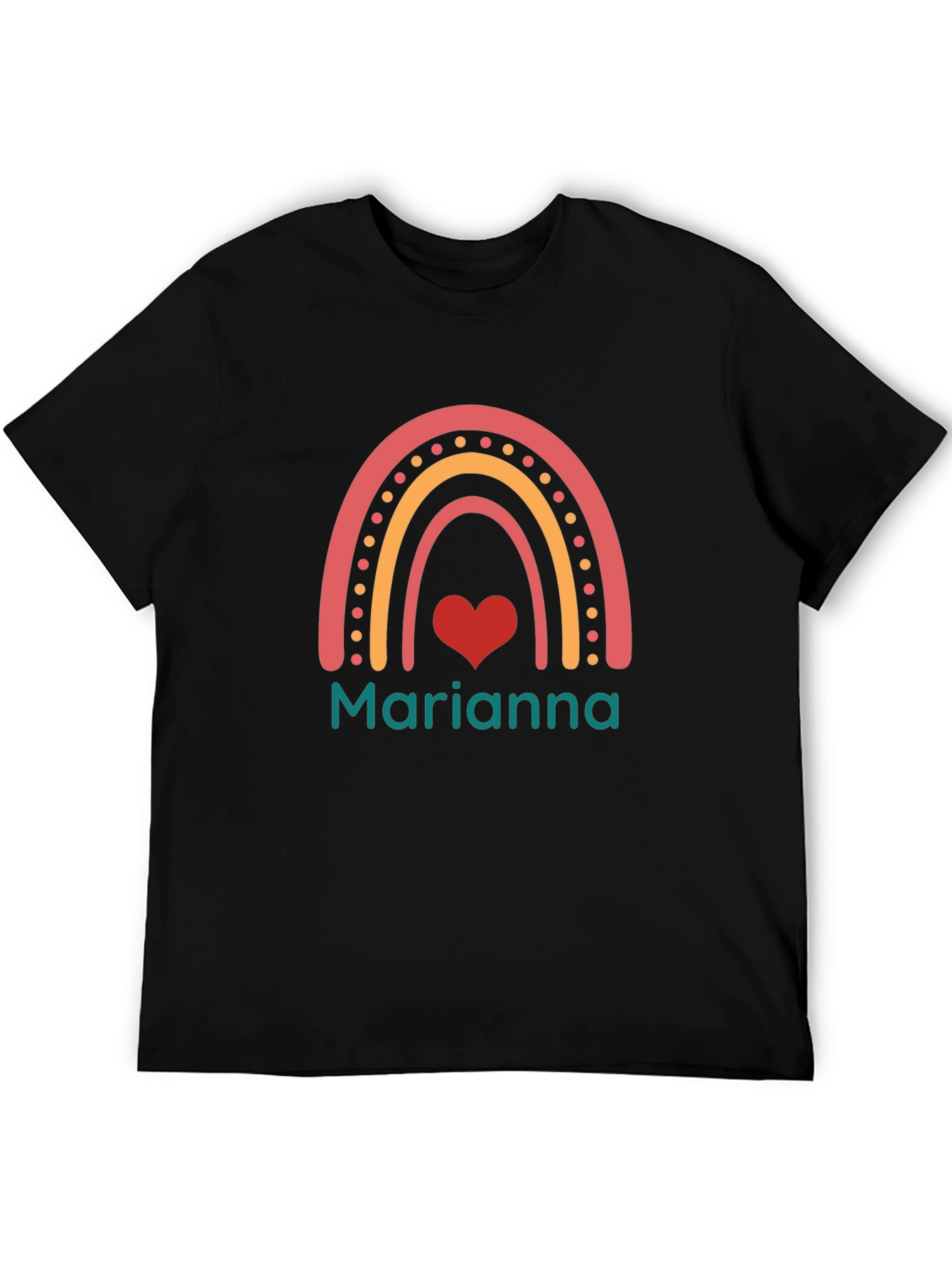 Marianna Rainbow Heart T-Shirt - Soft Cotton Tee