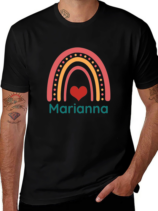 Marianna Rainbow Heart T-Shirt - Soft Cotton Tee