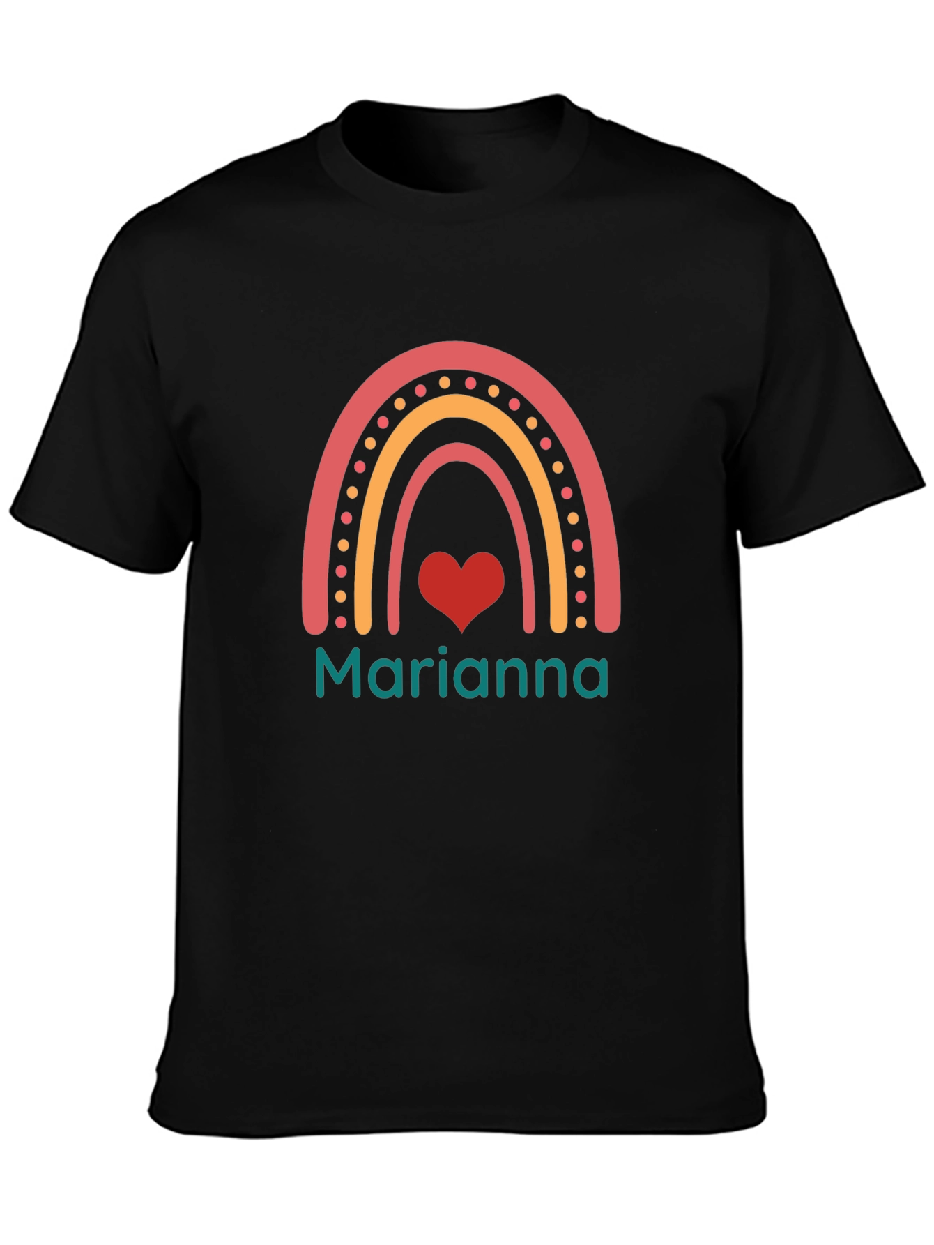 Marianna Rainbow Heart T-Shirt - Soft Cotton Tee