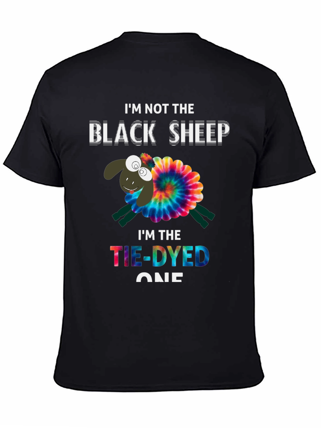 Tie-Dyed Sheep Graphic Tee - Unique & Fun T-Shirt