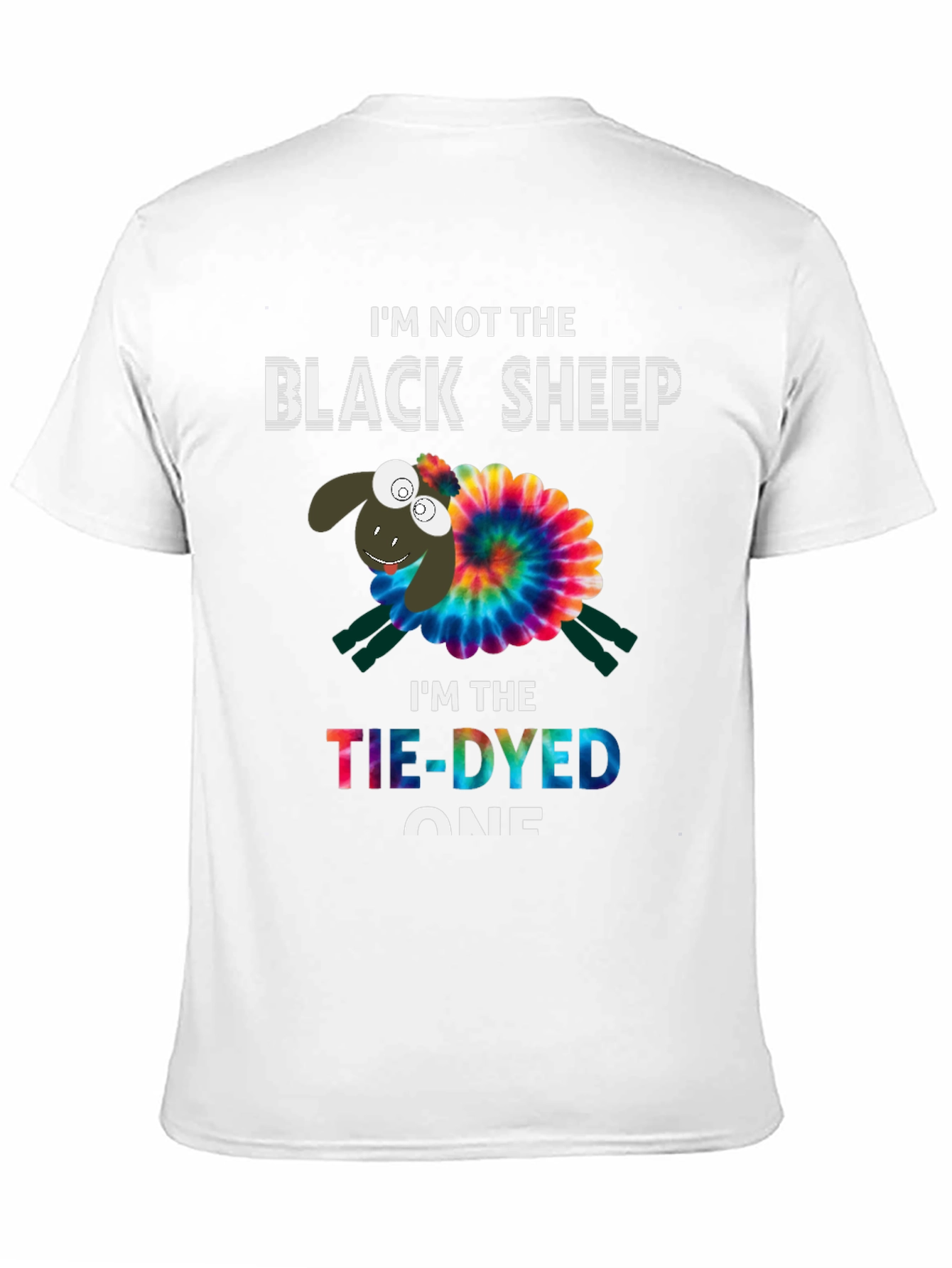 Tie-Dyed Sheep Graphic Tee - Unique & Fun T-Shirt