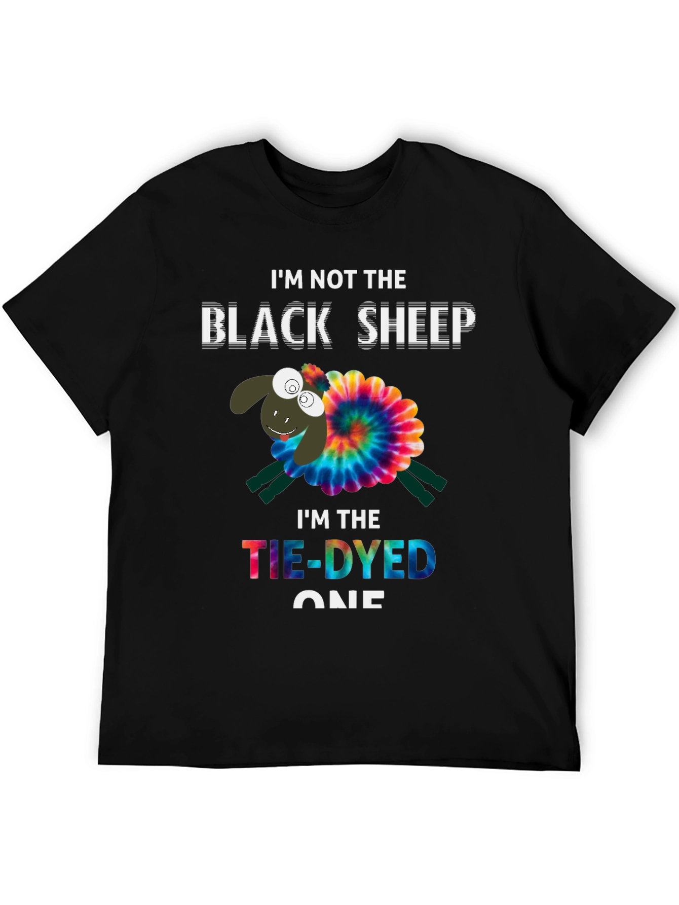 Tie-Dyed Sheep Graphic Tee - Unique & Fun T-Shirt