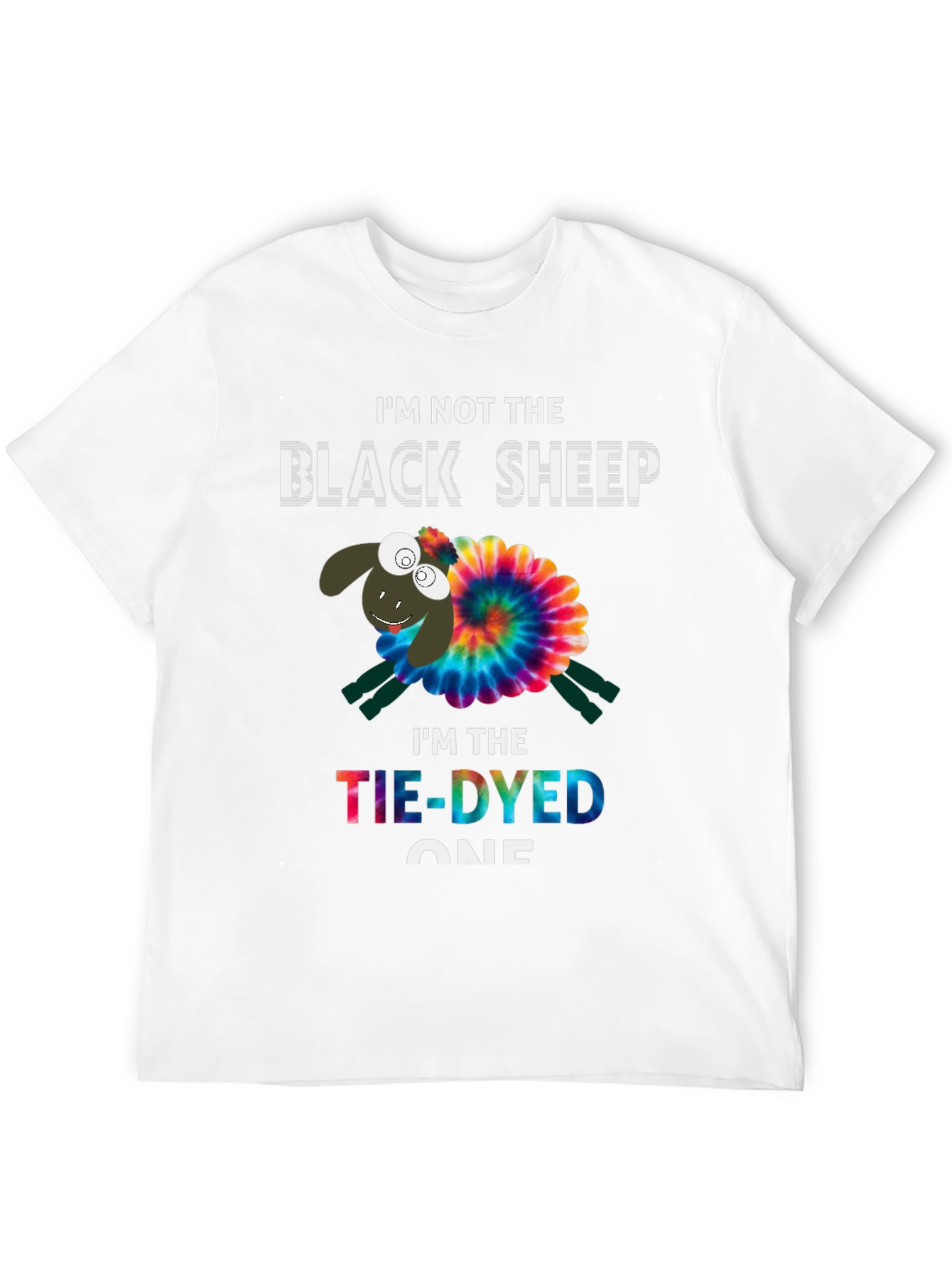 Tie-Dyed Sheep Graphic Tee - Unique & Fun T-Shirt