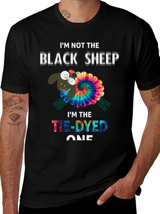 Tie-Dyed Sheep Graphic Tee - Unique & Fun T-Shirt