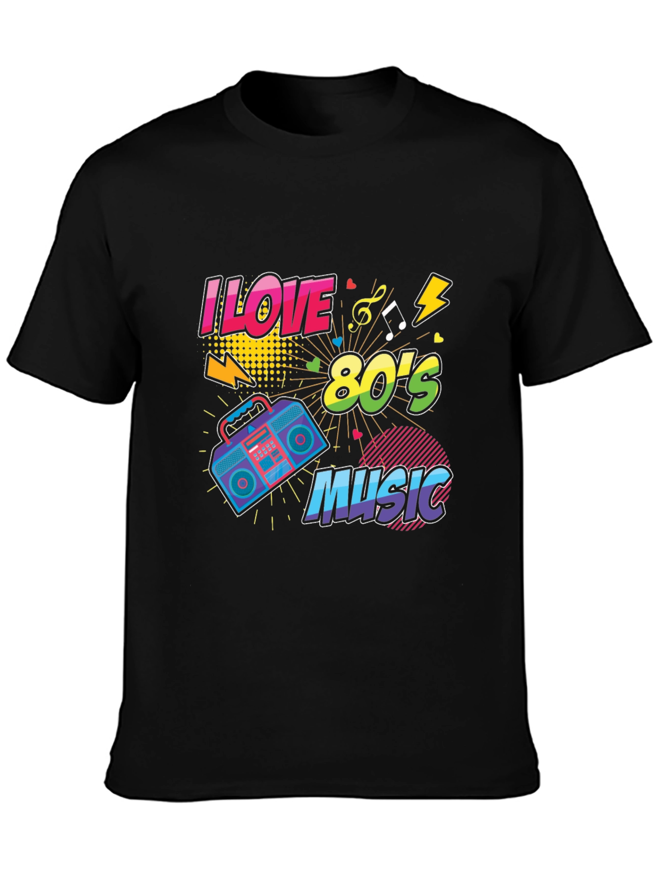 I Love 80s Music Graphic T-Shirt