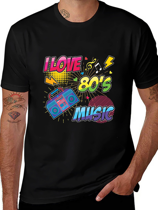 I Love 80s Music Graphic T-Shirt