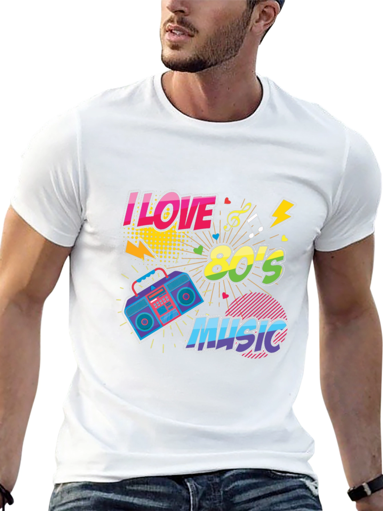 I Love 80s Music Graphic T-Shirt
