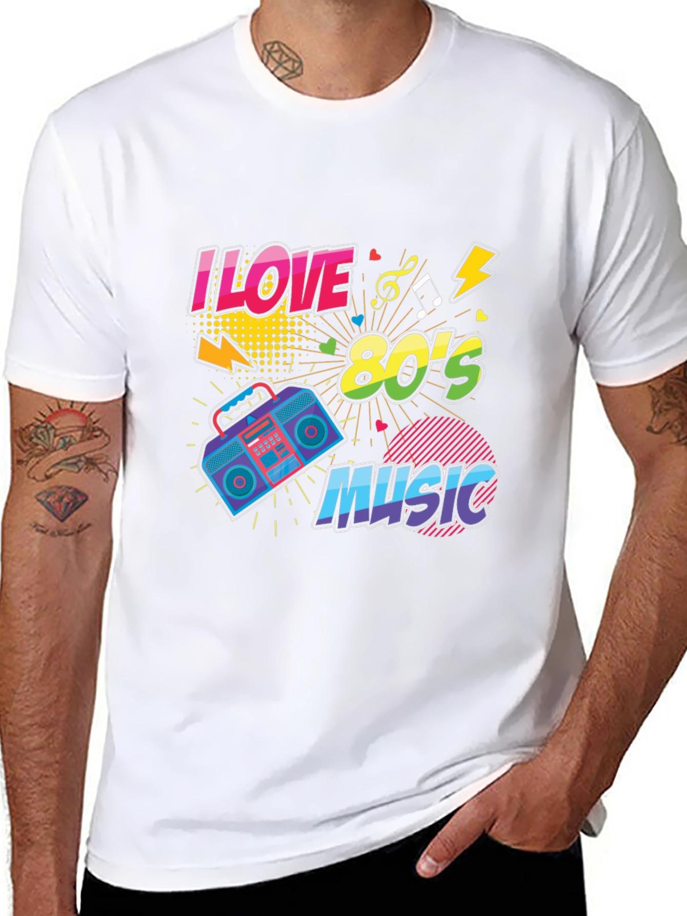I Love 80s Music Graphic T-Shirt
