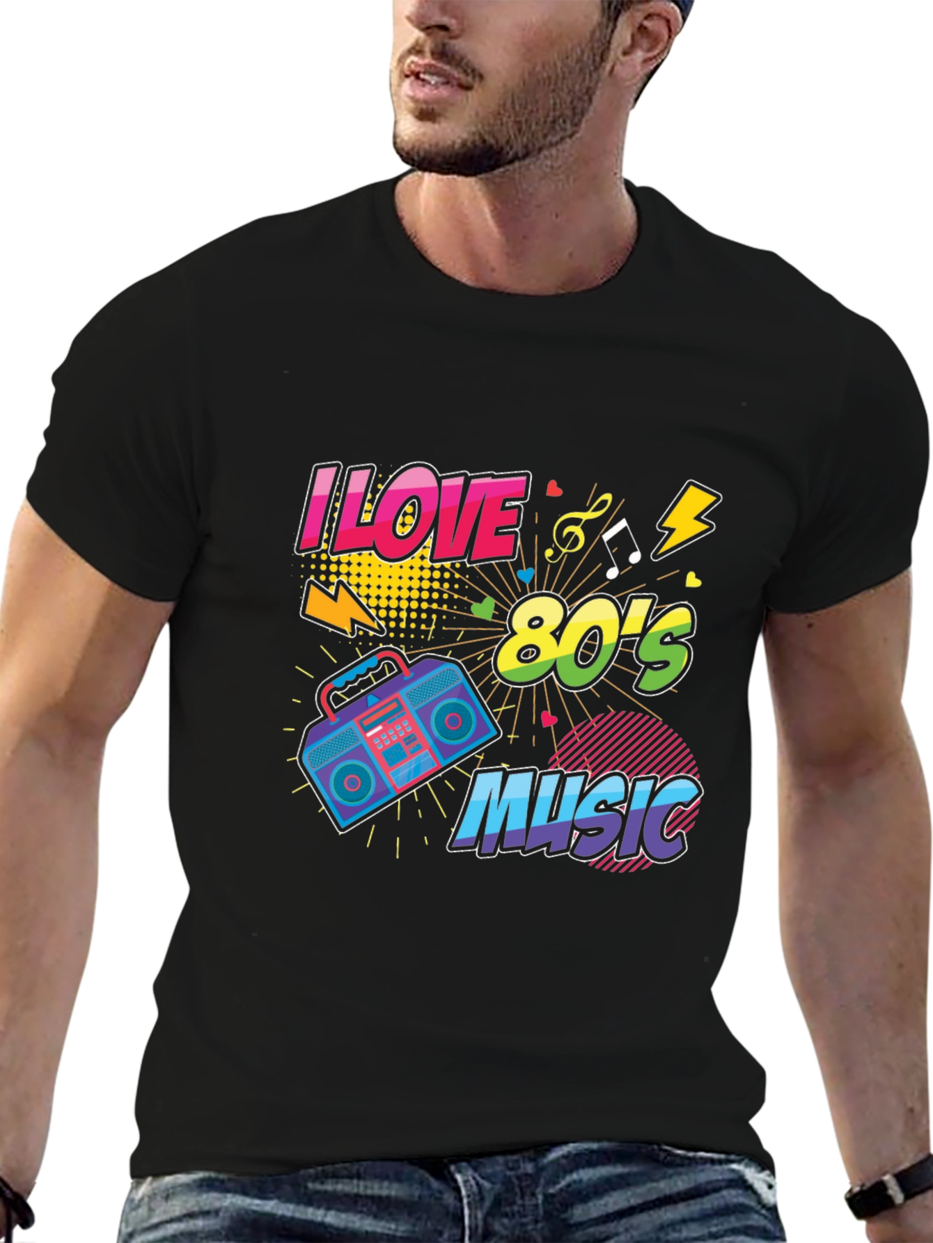 I Love 80s Music Graphic T-Shirt