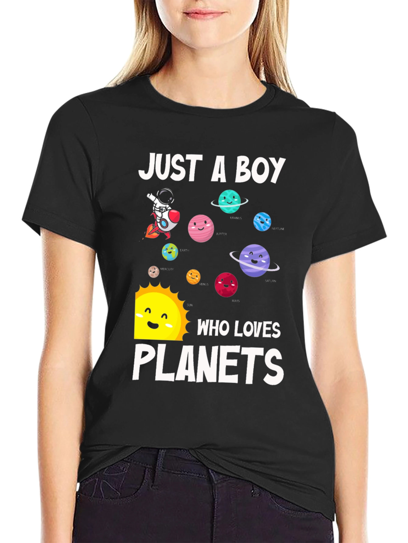 Just A Boy Who Loves Planets T-Shirt