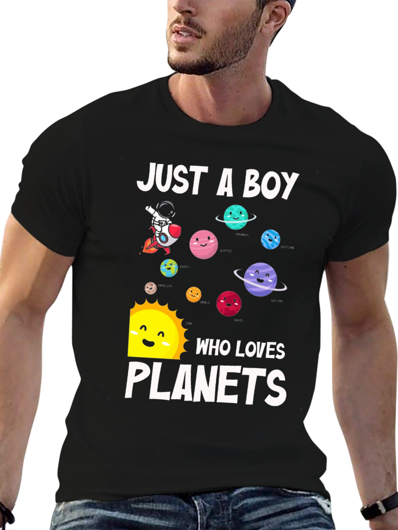 Just A Boy Who Loves Planets T-Shirt