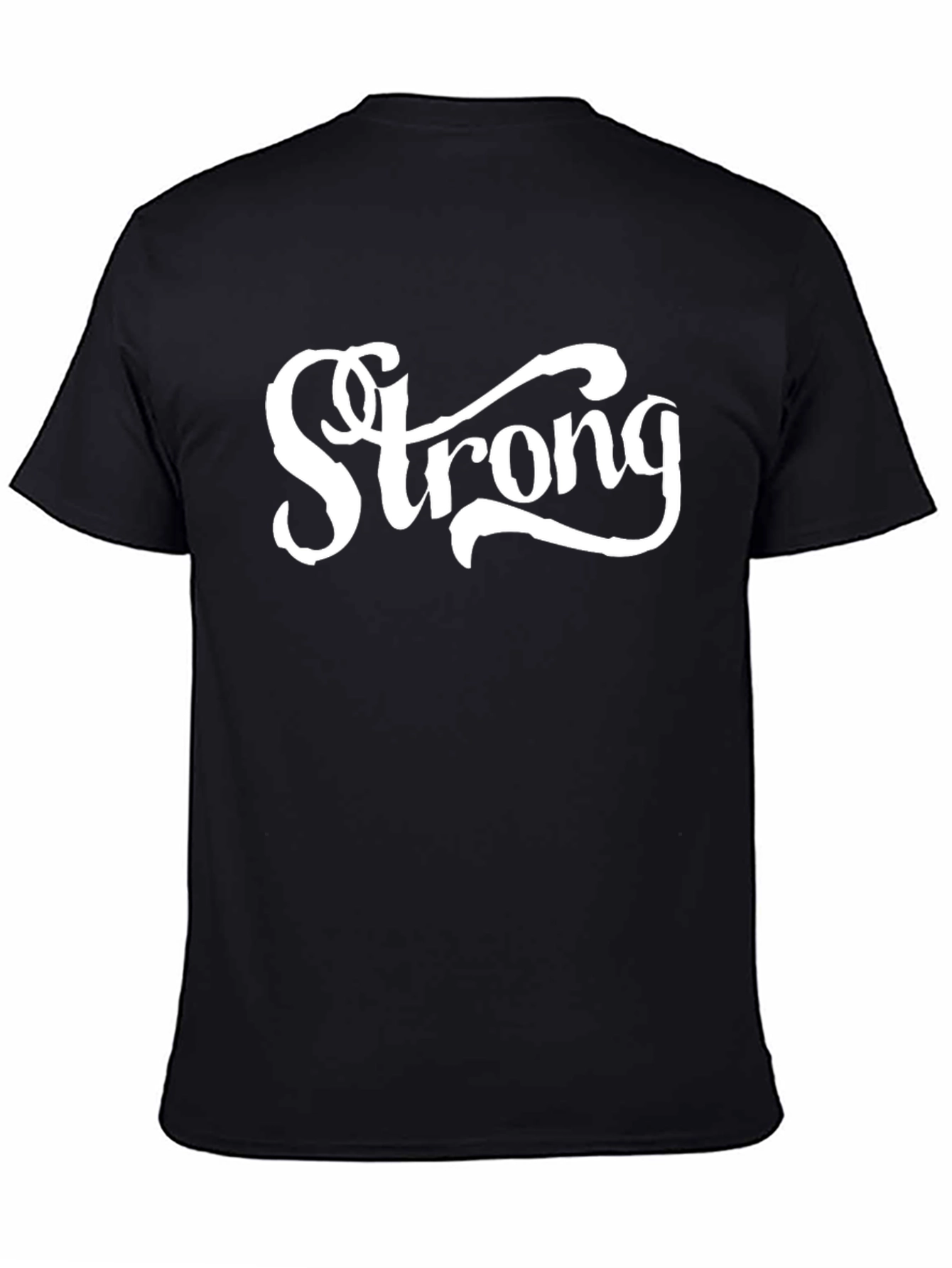 Strong Graphic Print Black T-Shirt